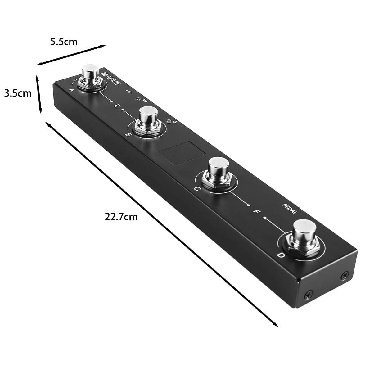 M-VAVE Chocolate BT Controlador Midi inalámbrico Pedal de pie portátil Recargable de 4 Botones con Control de aplicación para músicos y DJ