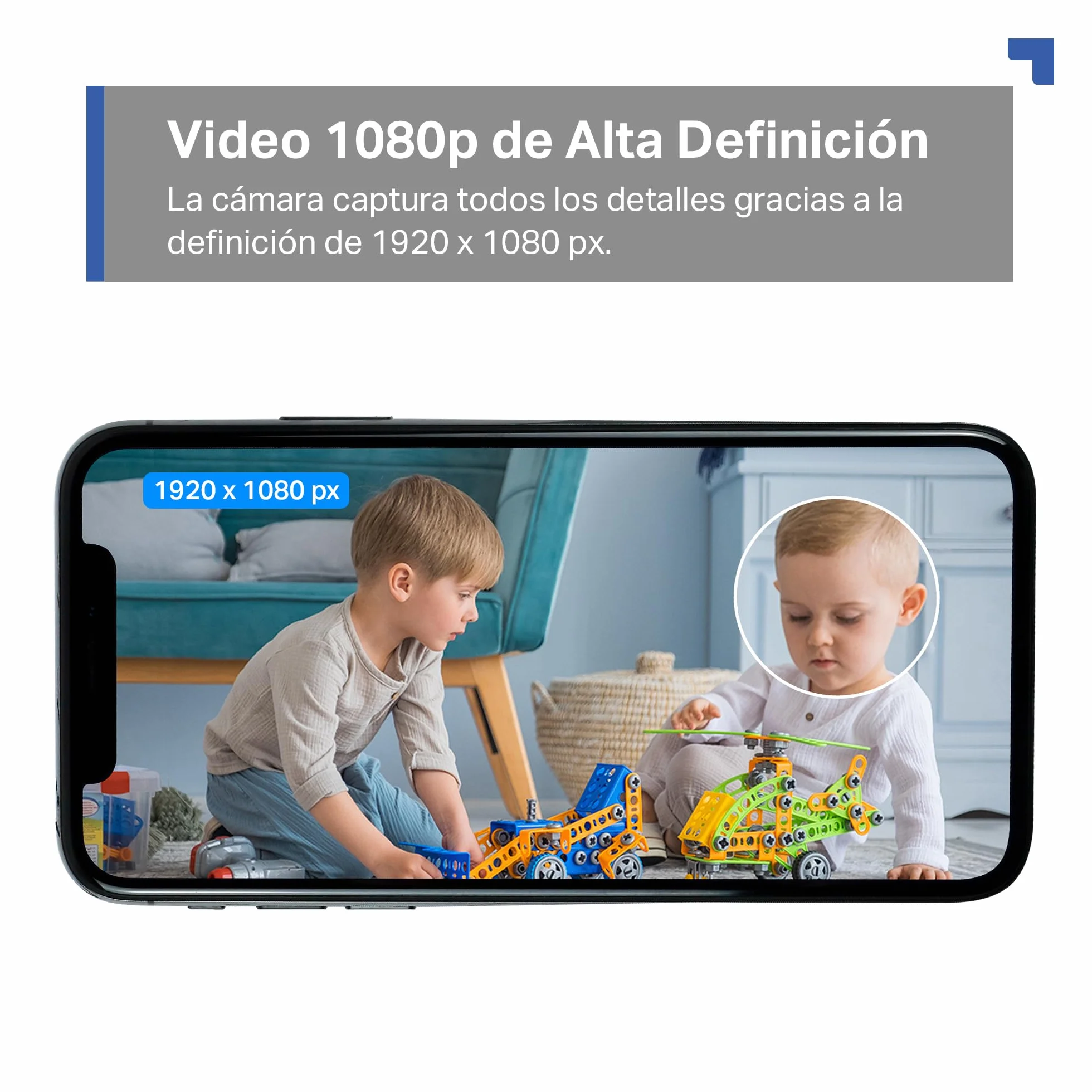 Tapo Cámara de vigilancia Wi-Fi Interior 1080P visión nocturna detección movimiento audio bidireccional almacenamiento SD compatible Alexa Blanco