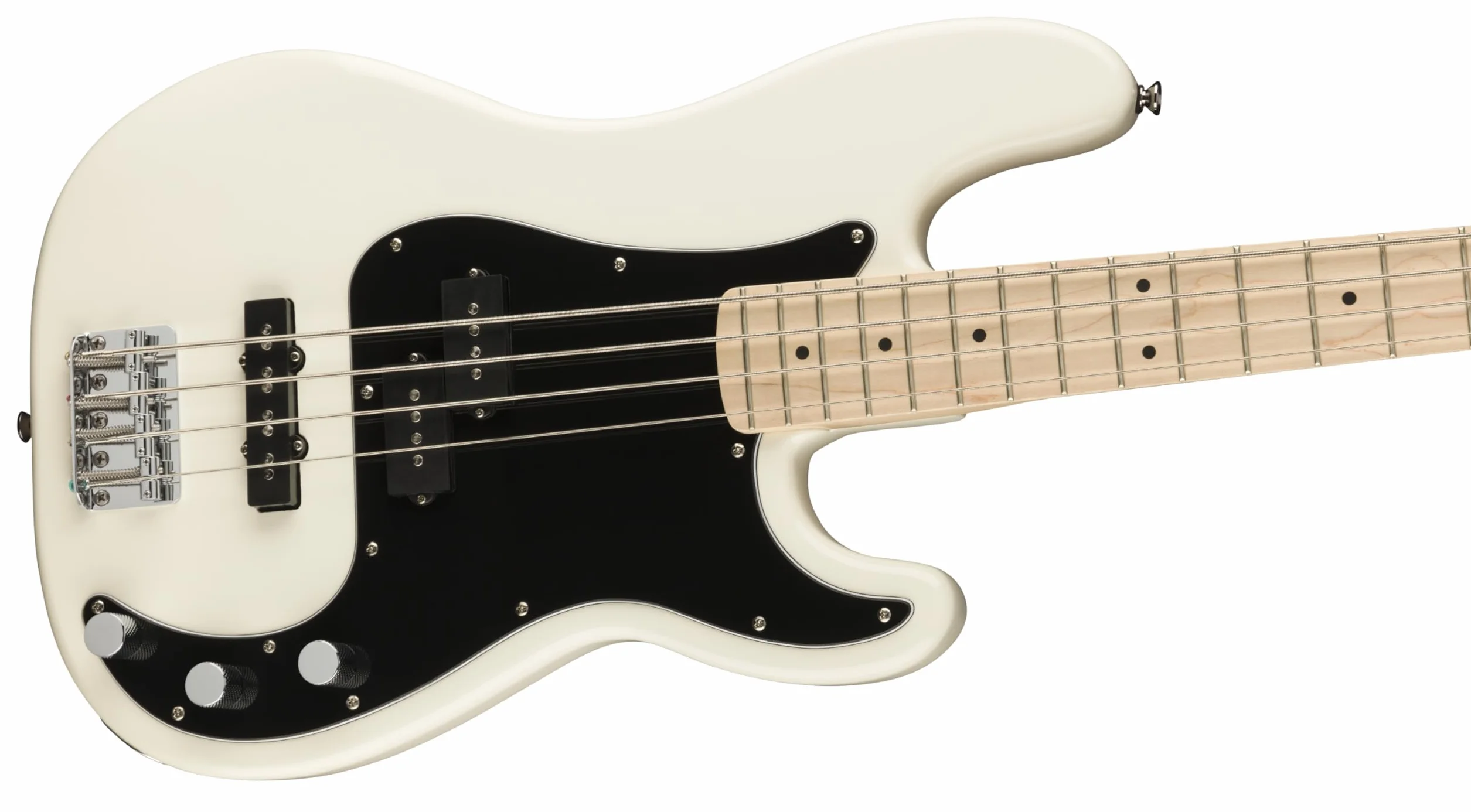 Squier by Fender Affinity Series Precision, Bajo Eléctrico, Diapasón de Arce, Blanco Olímpico, Incluye cursos virtuales gratuitos en Fender Play