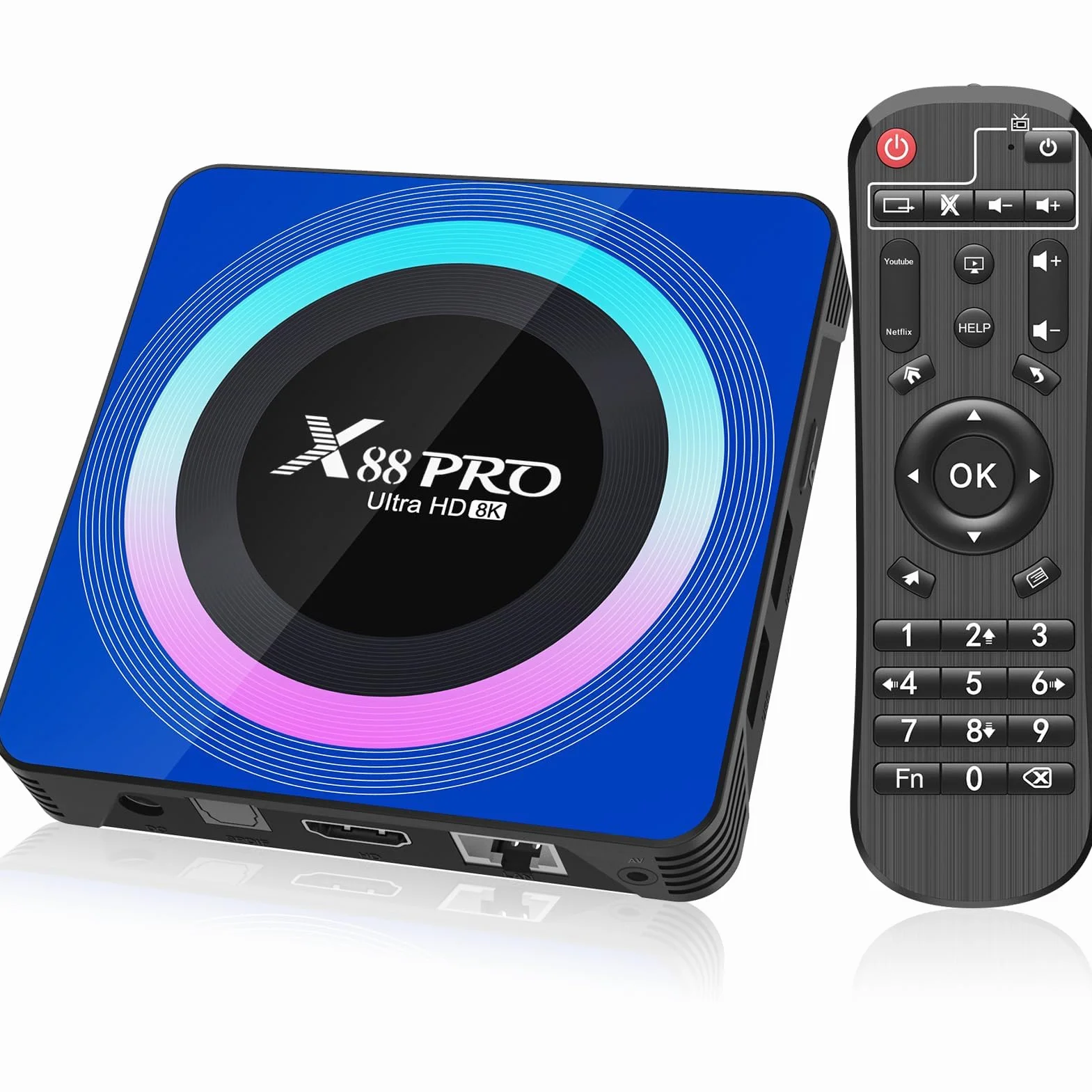 Android 13.0 TV Box, 4GB RAM 32GB ROM RK3528 Quad-Core Smart TV Box, supporto 2.4G / 5.0G Dual WiFi 6 BT 5.0，HDMI 8K Box TV Android
