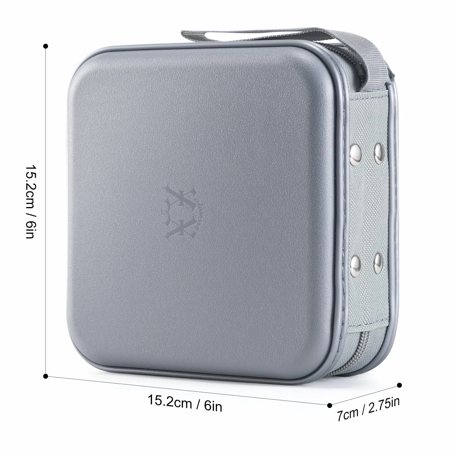 alavisxf xx Estuche de CD, 48 Capacidad de plástico duro Cremallera de viaje Estuche de billetera de almacenamiento de CD (Gris48, 48 Capacidad)