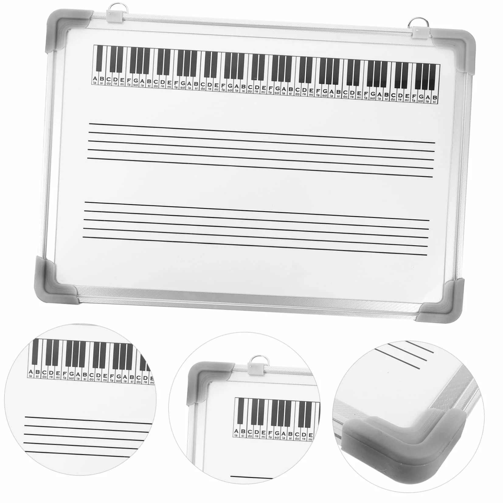 SHINEOFI Pizarra Musical Borrable Pentagrama Blanco, Resistente al Desgaste y Superficie Lisa, Adecuada para Educación Musical y Formación en Instituciones