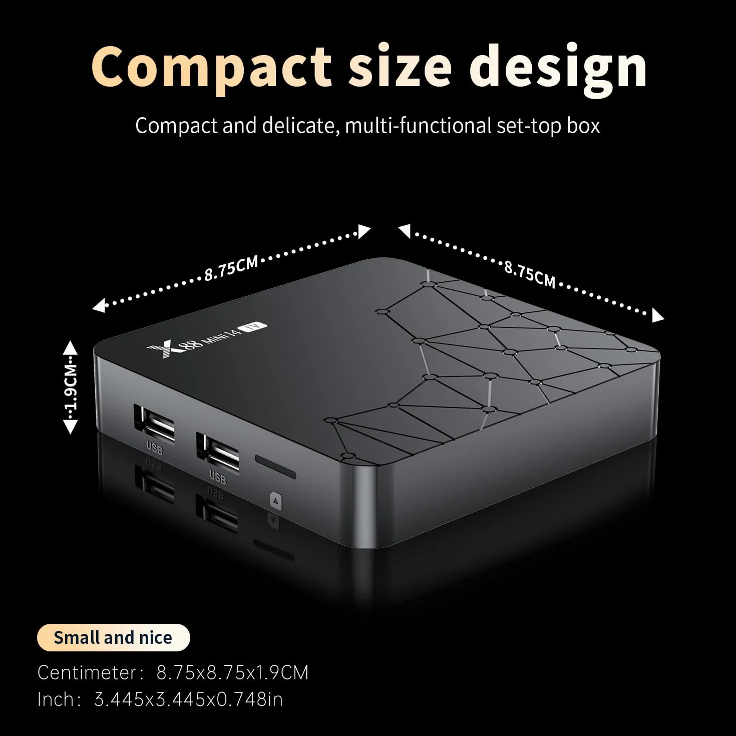 Android TV Box 4K HDR10 RK3518 Quad-Core 14,2GB RAM 16GB ROM WiFi 6 Bluetooth 5.2 Control por Voz
