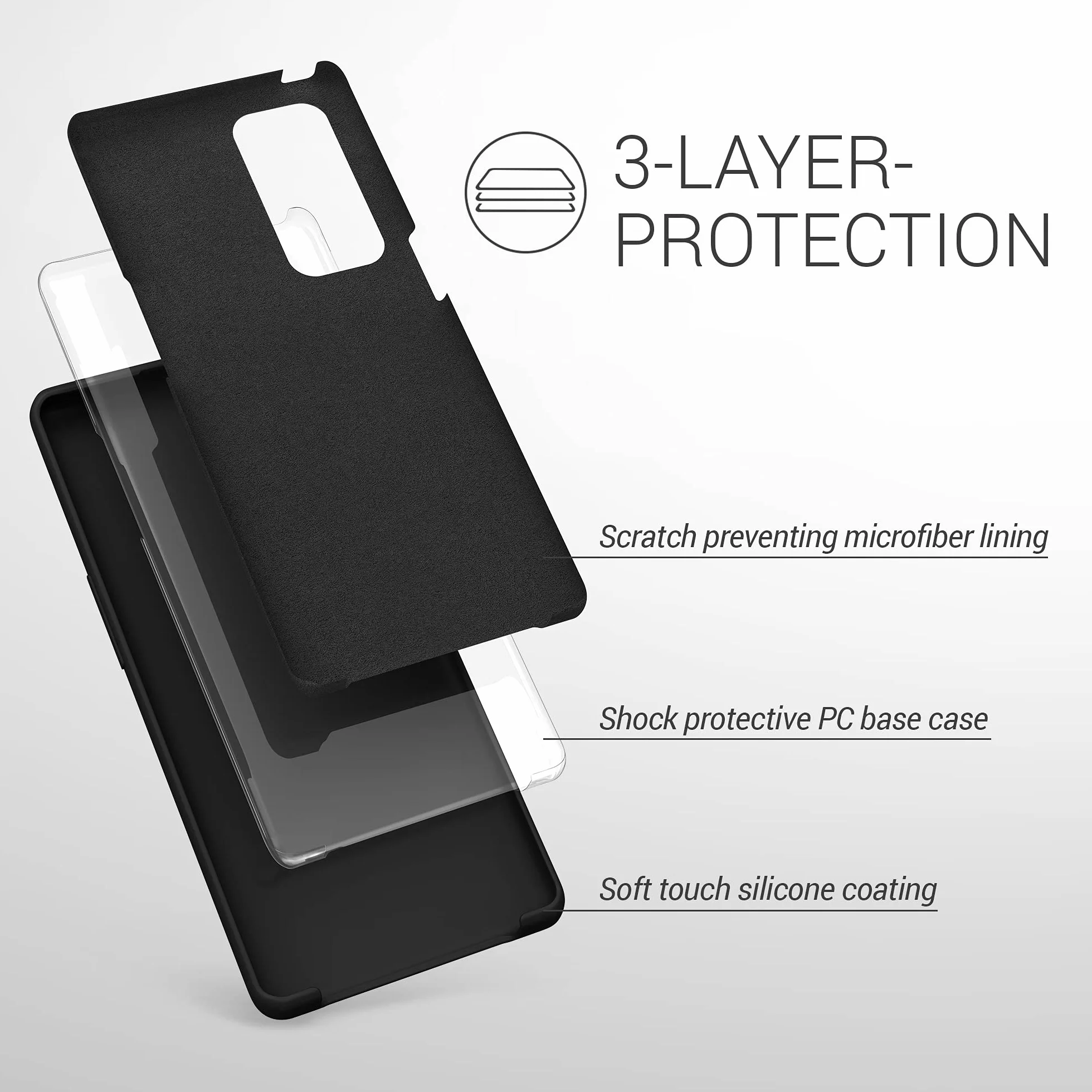 kwmobile Carcasa Compatible con OPPO Find X3 Neo Funda - Case TPU y Silicona antigolpes - Apto Carga inalámbrica - Negro