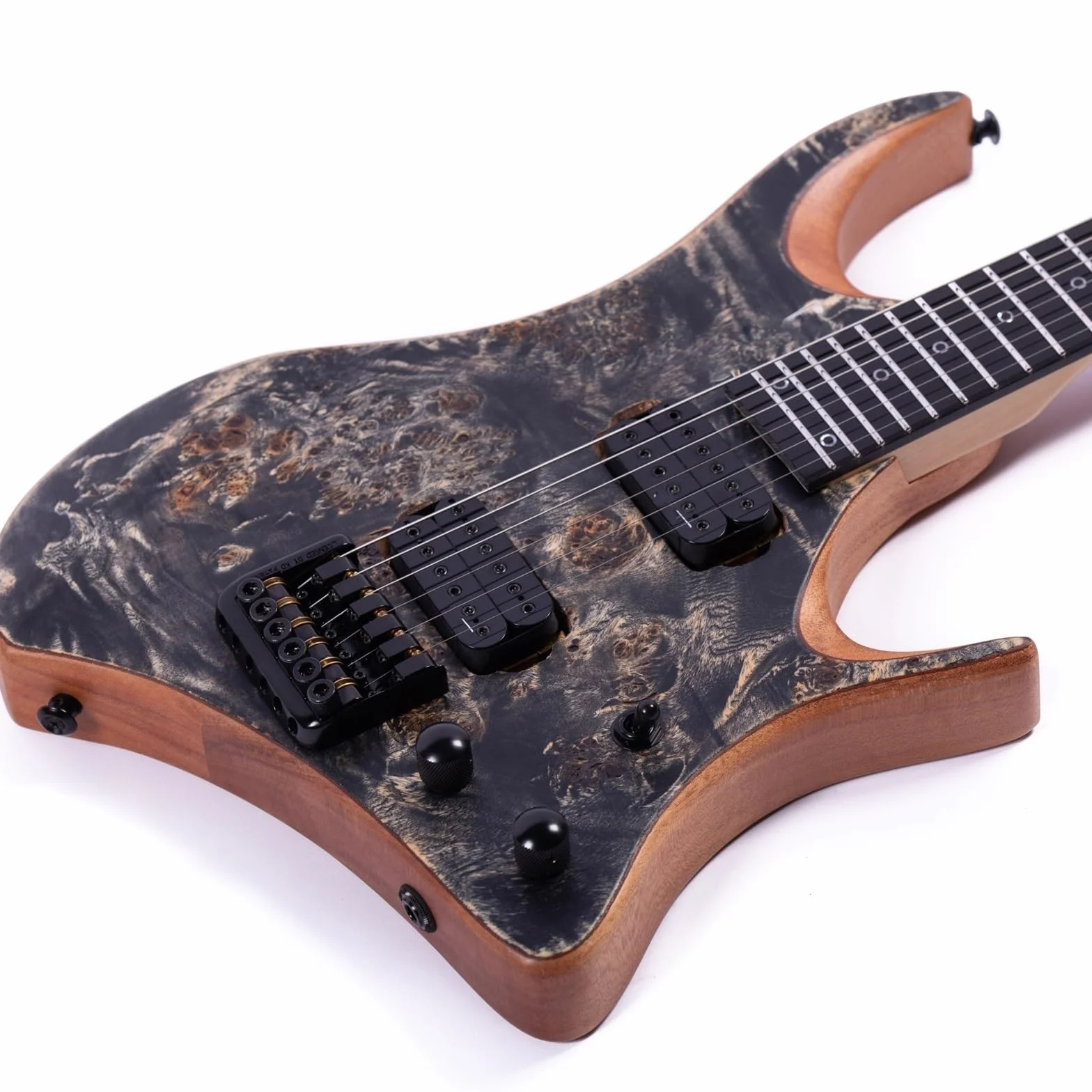 Guitarra Eléctrica De Jazz Sin Pala De 6 Cuerdas Y 24 Trastes(Blue)