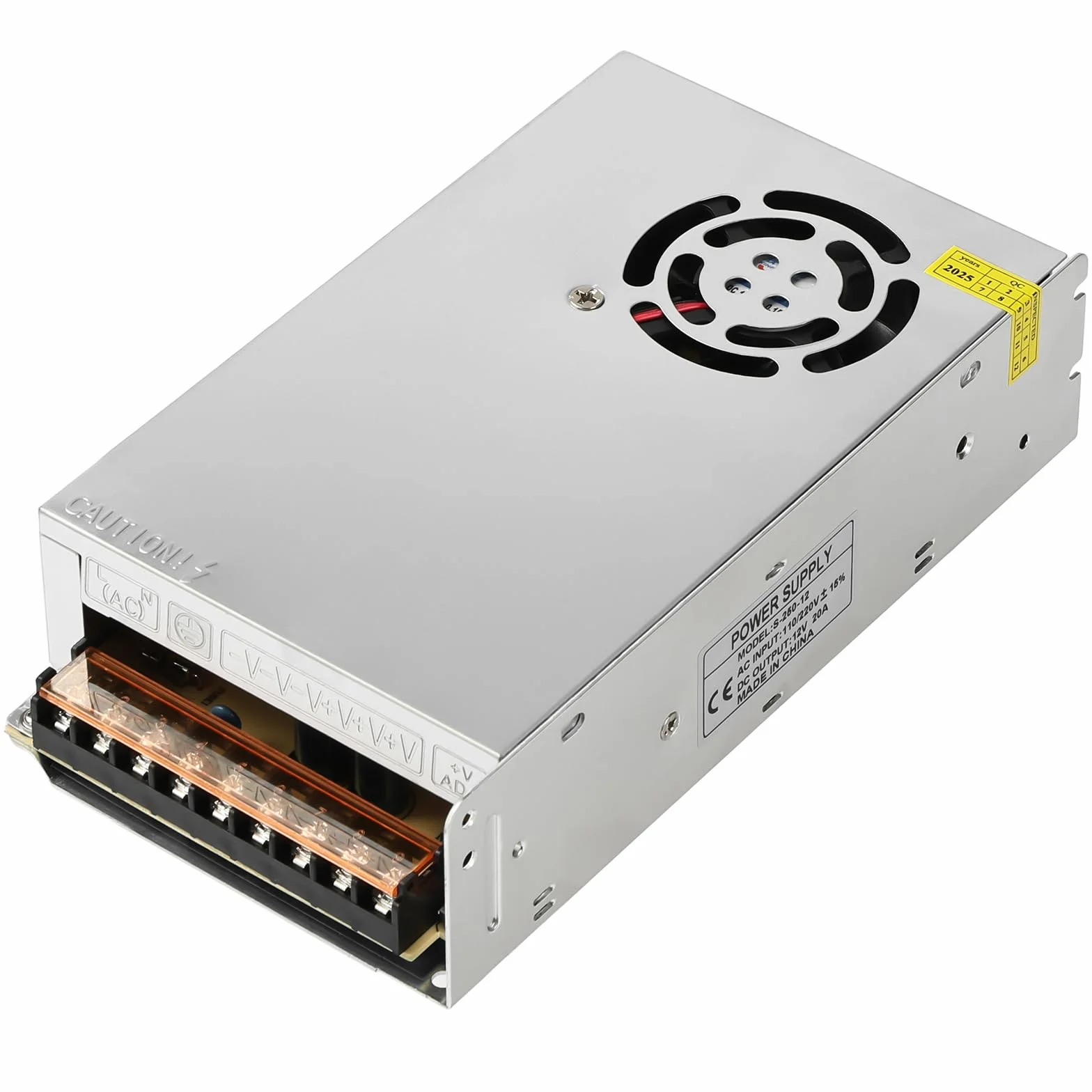 OFFCUP DC 12V 20A 240W Fuente de Alimentación Transformador, 110/220V CA a CC 12V Convertidor, 240W Fuente Alimentación para LDE lámpara Impresoras 3D Stereo y Más Dispositivo