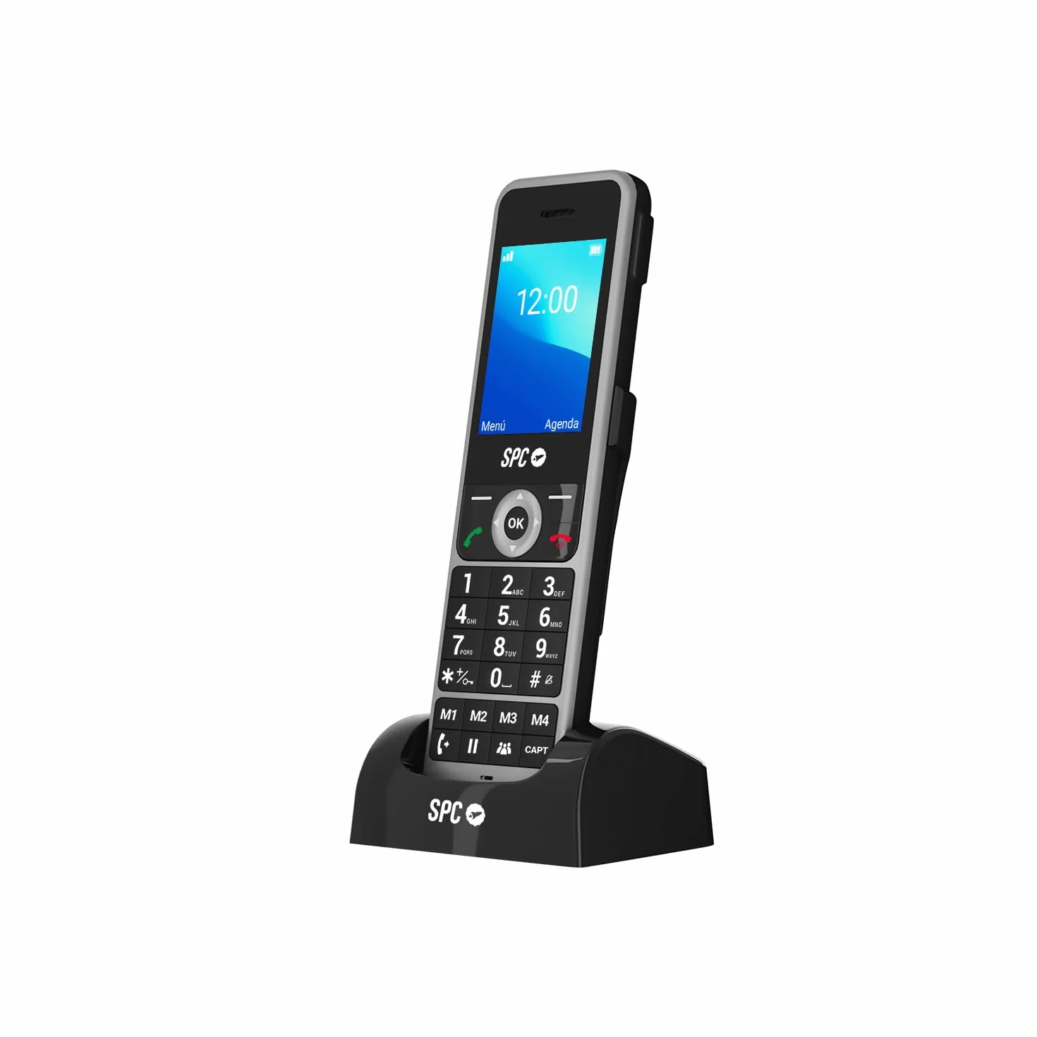 SPC WD100 – Teléfono inalámbrico con SIM y Base de Carga | 4G, Llamadas Volte y VoWiFi | Pantalla TFT 2,4” | Entorno Android | Configuración remota | Bluetooth y WiFi | 4 memorias rápidas