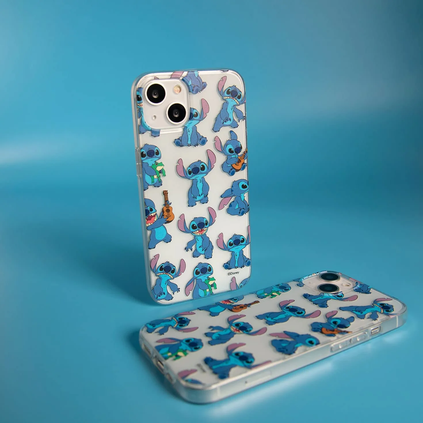 Funda para Vivo Y21S - Y33s - Y21 Oficial de Lilo & Stitch Patron Transparente para Proteger tu móvil. Carcasa para Vivo Y21S de Silicona Flexible con Licencia Oficial de Disney