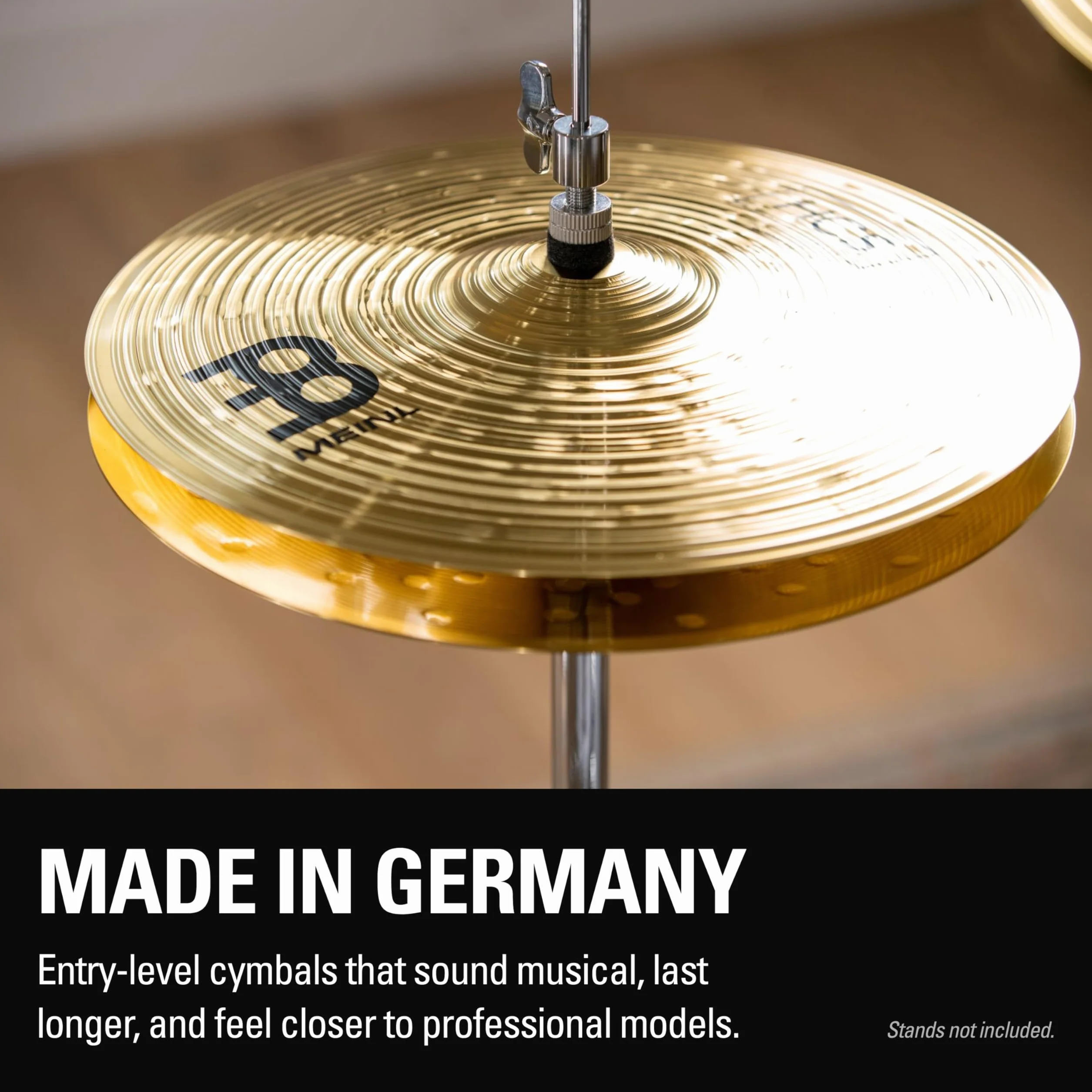 Meinl Cymbals HCS Basic Cymbal Set Pack – Juego de Platillos de Batería con Plato 14 pulgadas Hihats y 18 Crash-Ride – Latón, Acabado Tradicional (HCS1418)