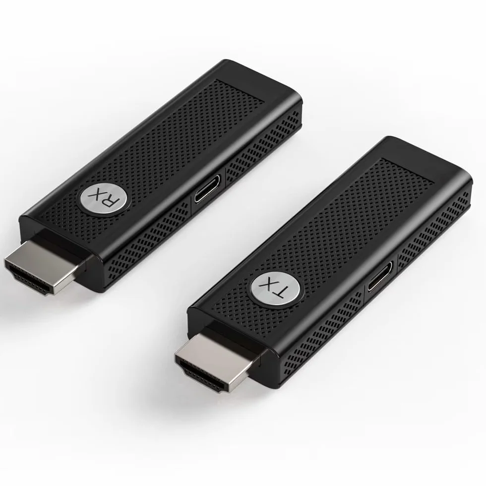 HDMI Inalámbrico 1080P Transmisor y Receptor Plug & Play para PC, Portátil, HD TV, Smartphone, PS5 y Proyector, HDMI Wireless, Streaming de Video