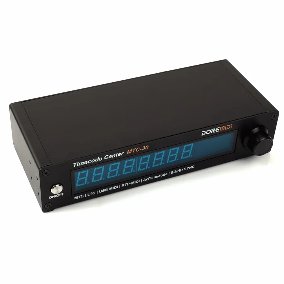 Timecode Center MTC-30 compatible con lector de código de tiempo convertidor generador SMPTE LTC ArtTimeCode RTP-MIDI MMC PoE(MTC-30)