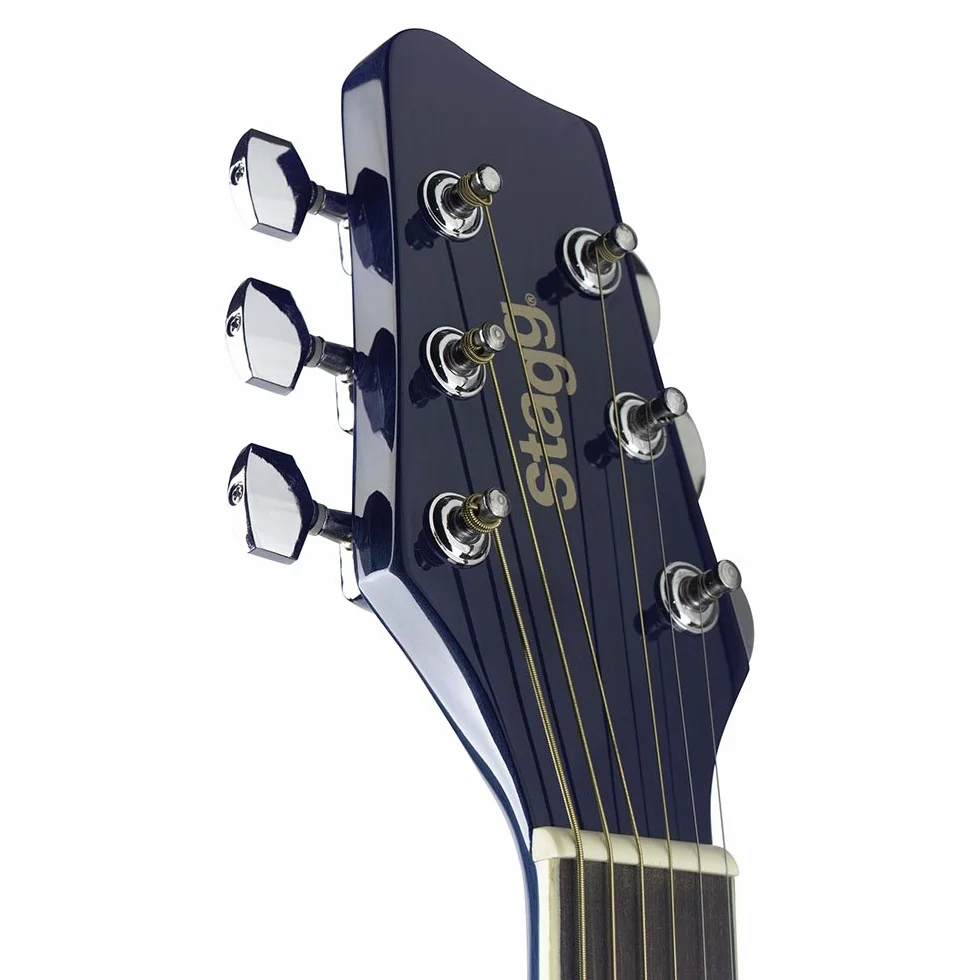 Guitarra acústica de auditorio Stagg, azul