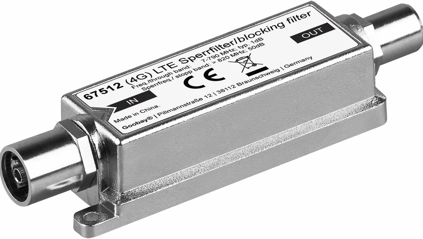 Goobay 67512 amplificador señal de TV - Amplificador de señal de TV, Metálico, 1 unidad