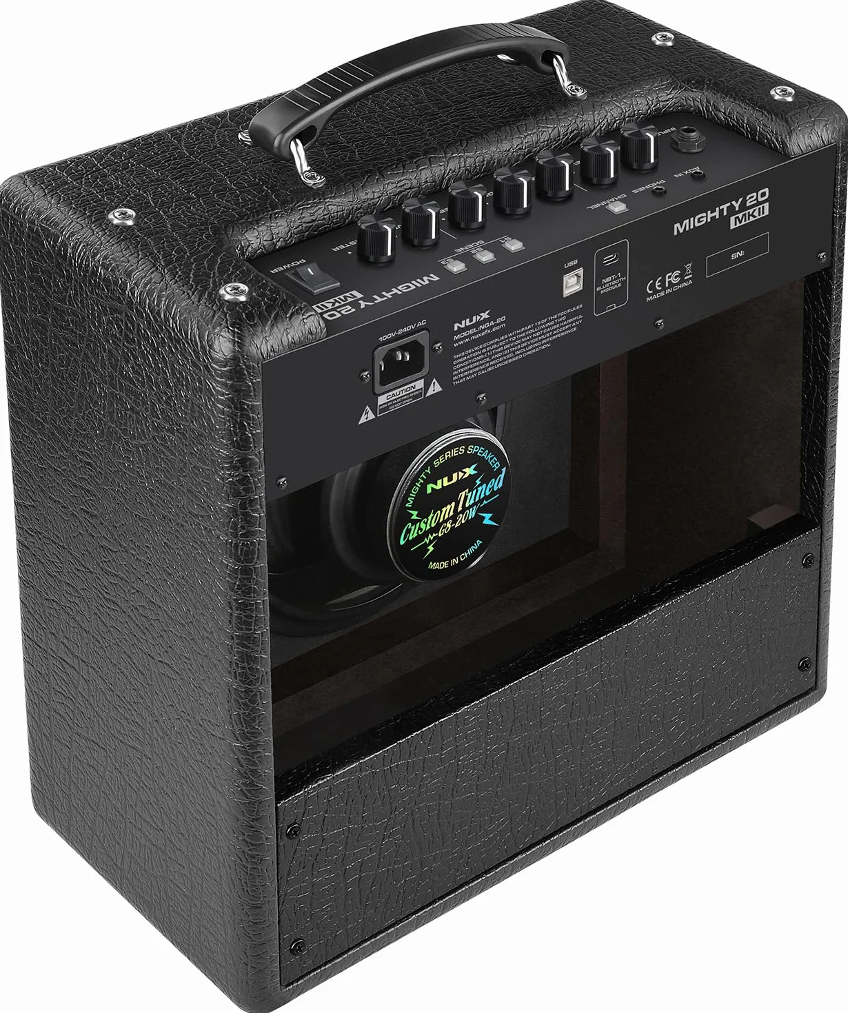 NUX Mighty 20 BT MK2 - Amplificador de modelado con 20 W de potencia y Bluetooth
