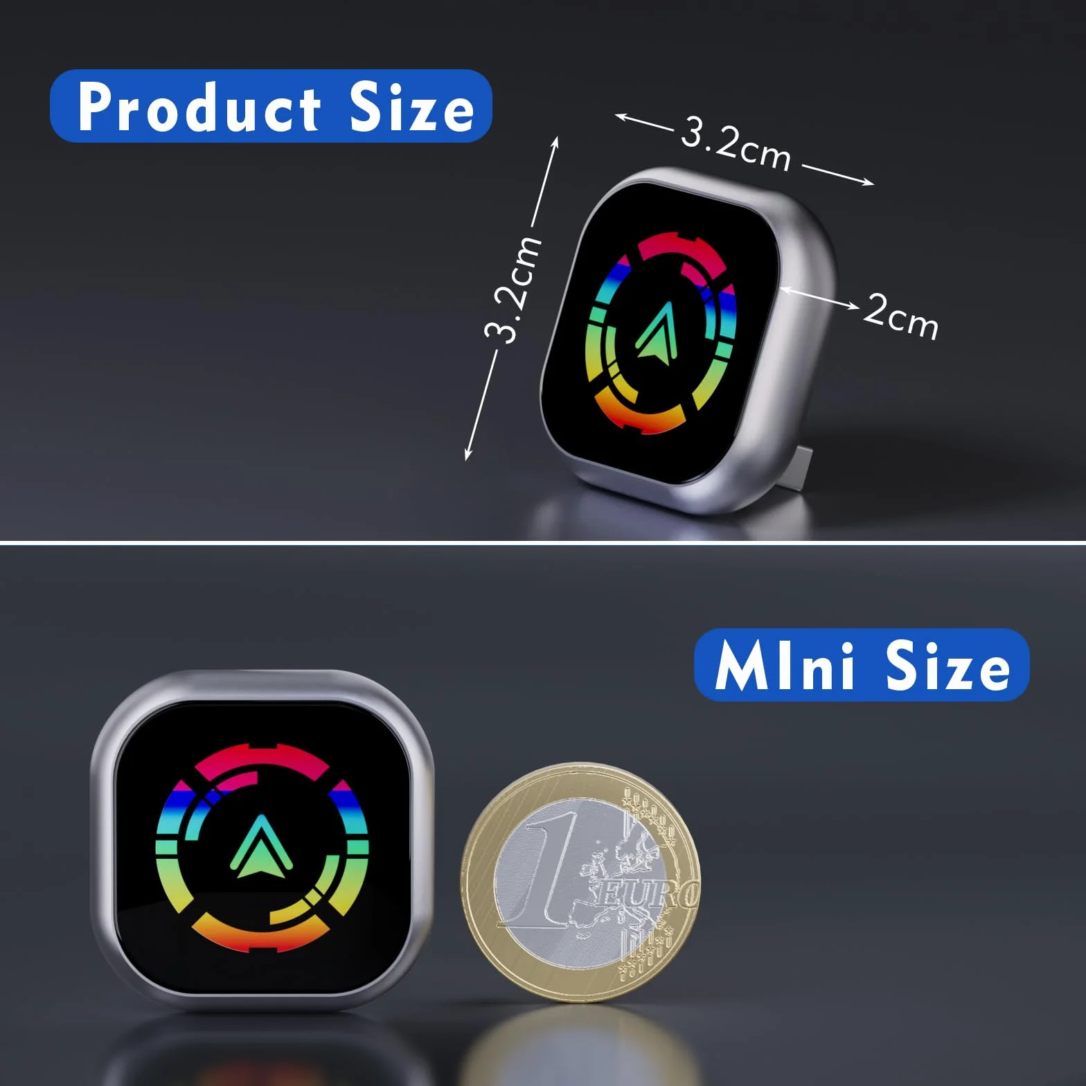2 en 1 Adaptador CarPlay Inalámbrico y Adaptador Android Auto Inalámbrico, Convierte con Cable a inalámbrico, Mini y Estable, Plug & Play Compatible con iOS 10+/Android 11+(Coches 2016+)