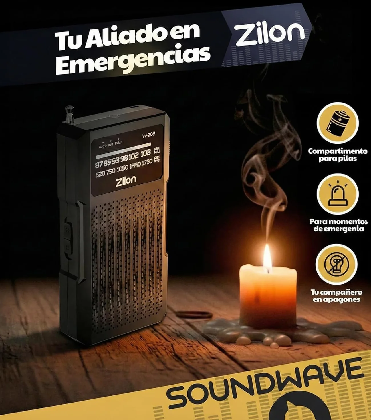ZILON Transistor Radio a Pilas Pequeña Portatil Analogica Kit Emergencia FM Am Entrada Auriculares de Bolsillo Simple Personas Mayores Numeros Grandes para Facil Vision Muy Potente AA - MASVENDIDA