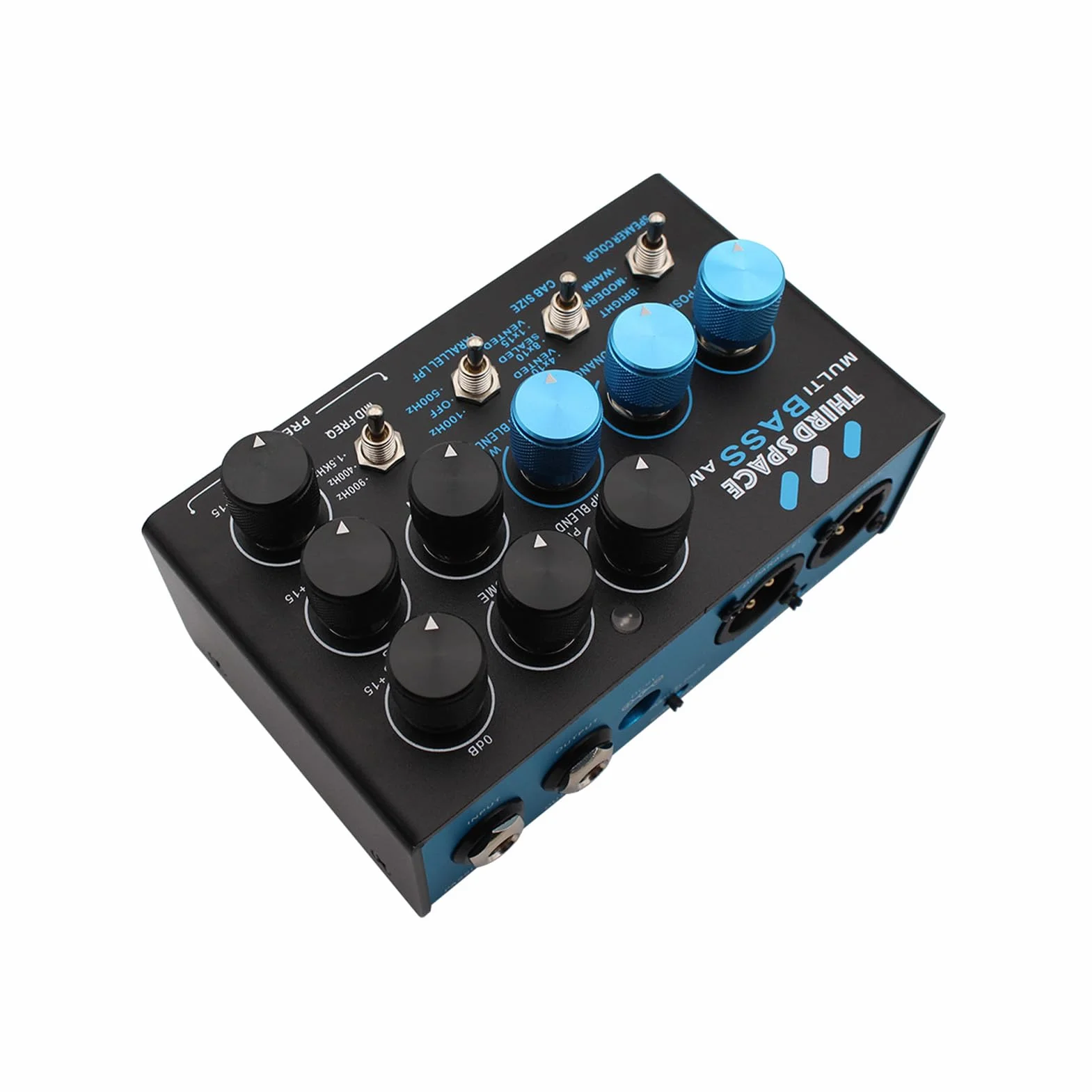 Fabater Pedal de Efectos Múltiples para bajo, Preamplificador de Grado Profesional con Ecualizador de 3 Bandas para Grabación en Vivo, Metal