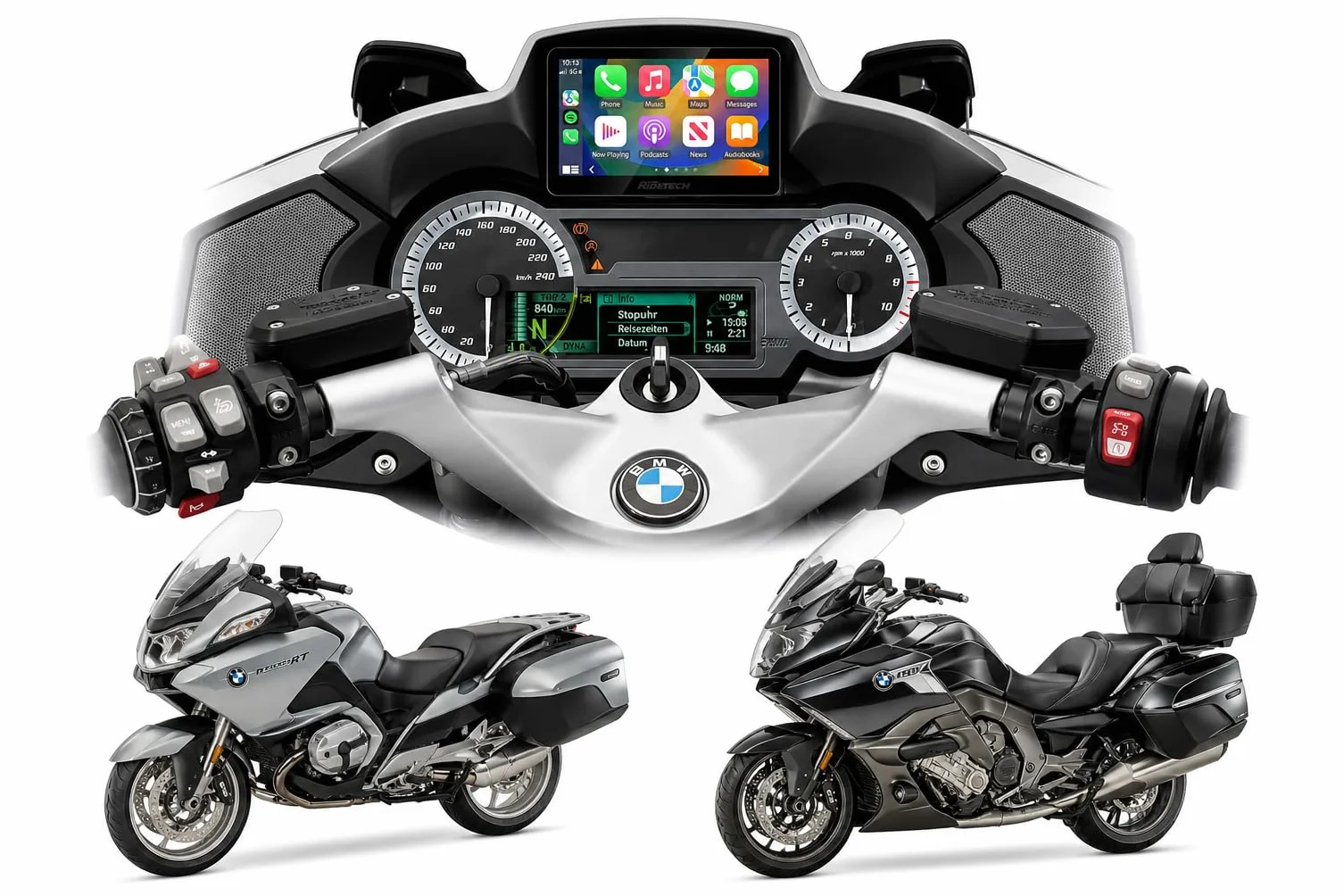 Kraft 5 Pantalla CarPlay BMW RT/K16 Android Auto Plug & Play