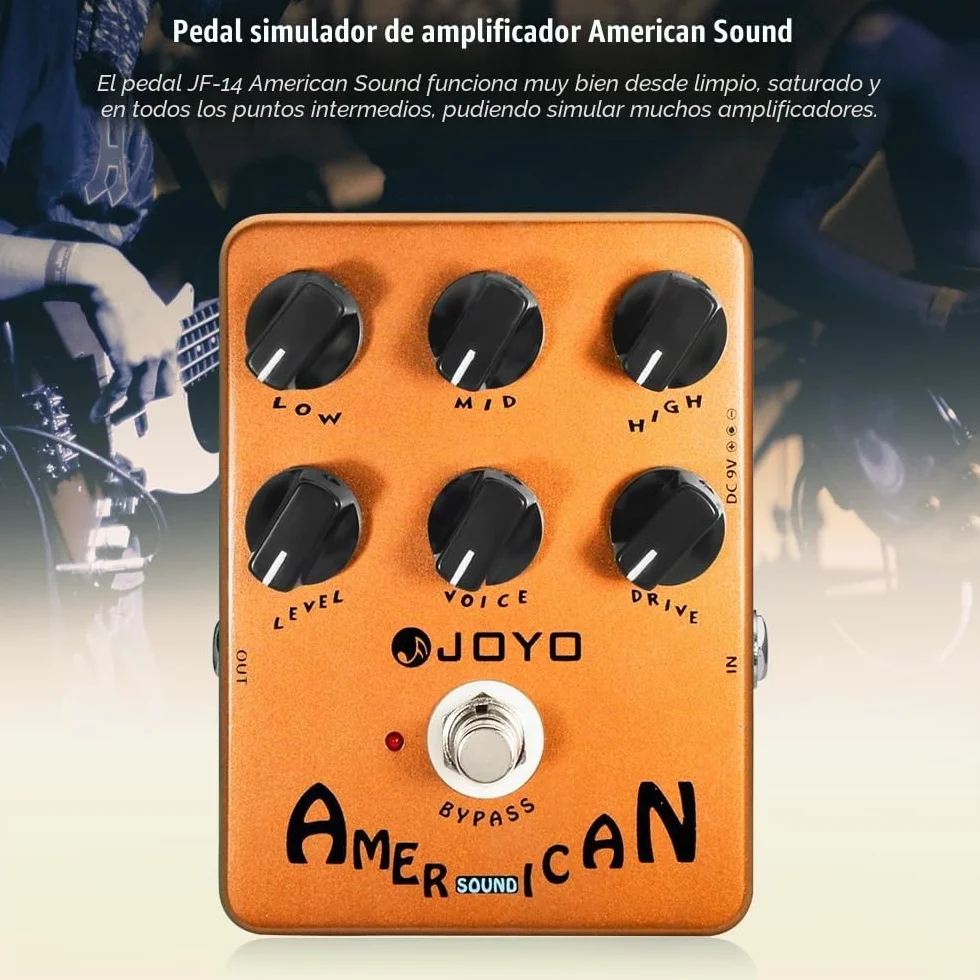 JOYO American Pedal de efecto de sonido funciona de limpio a impulsado y simula amplificadores para reproducir el sonido de 57 amplificador de lujo (JF14)
