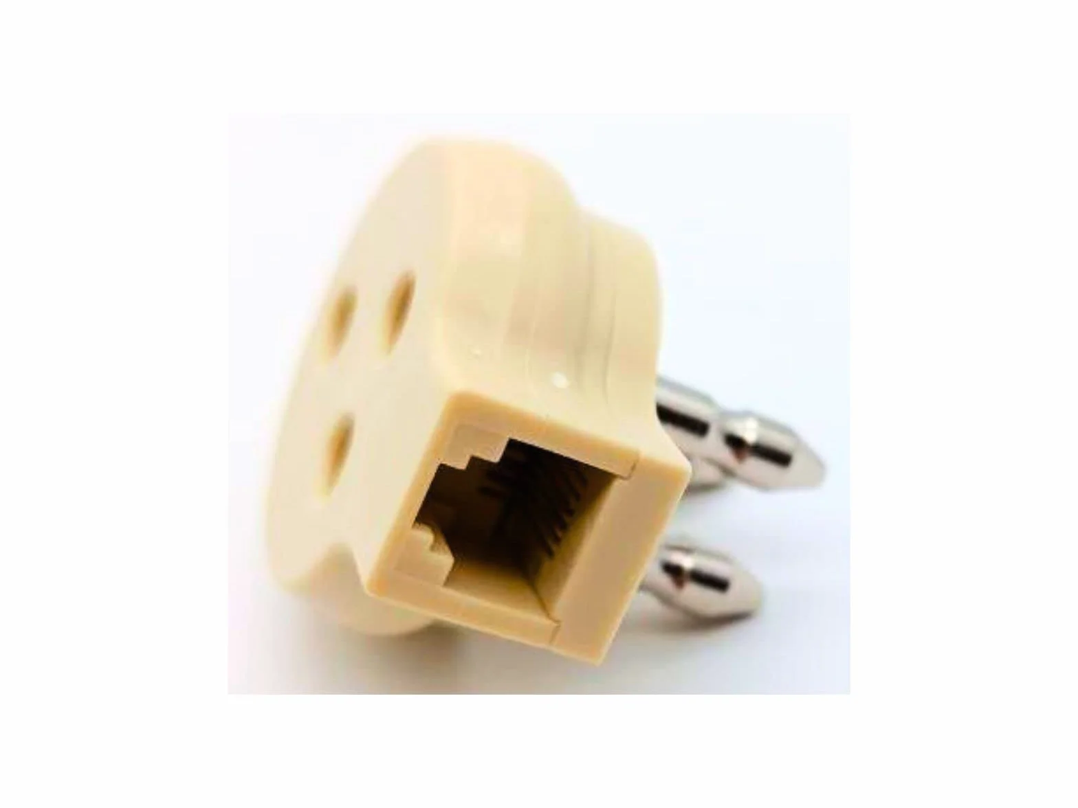 JOIN Adattatore Telefonico Spina Tripolare RJ11 6 Poli 2 Contatti