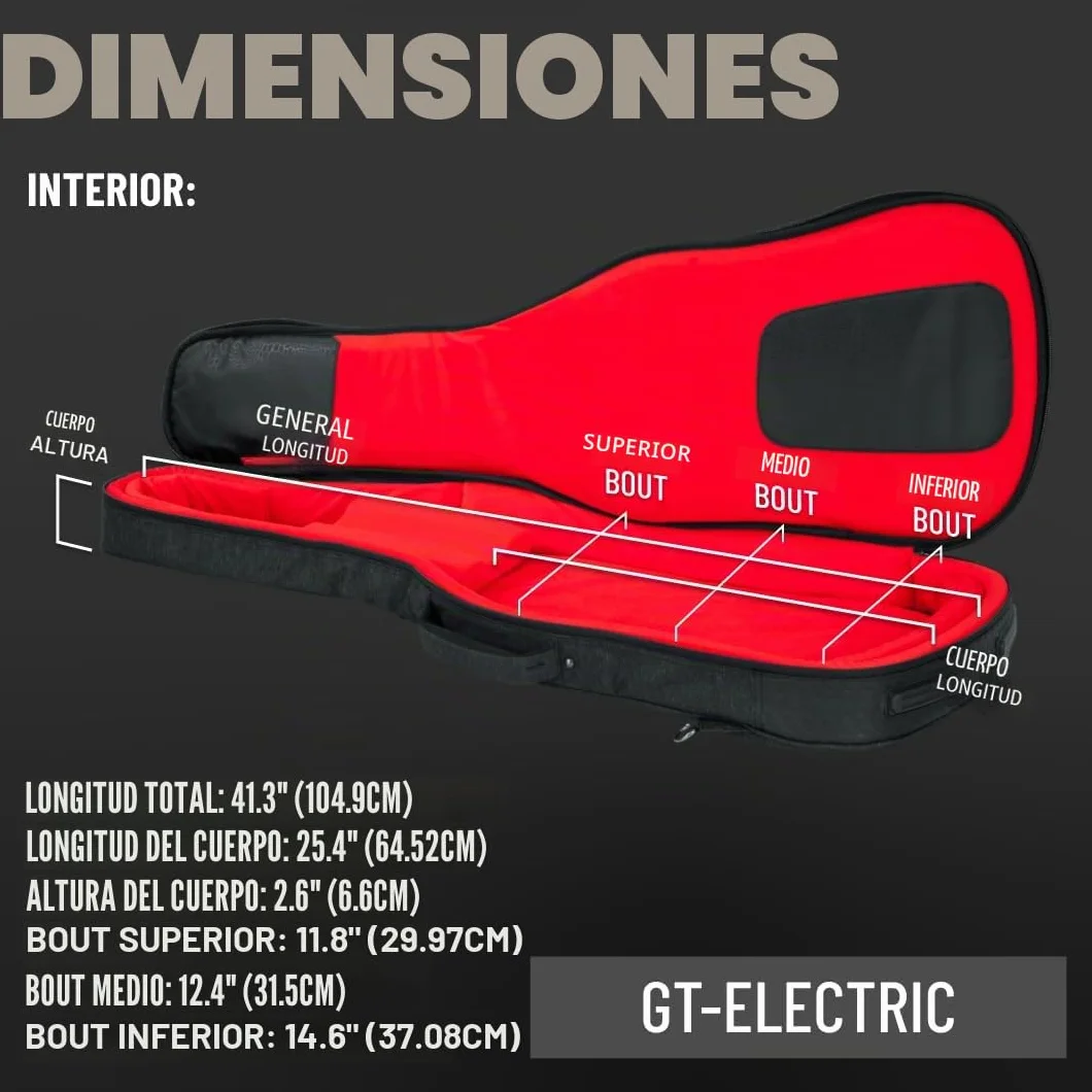 Gator GT-ELECTRIC-GRY Transit Series - Funda acolchada para guitarra eléctrica