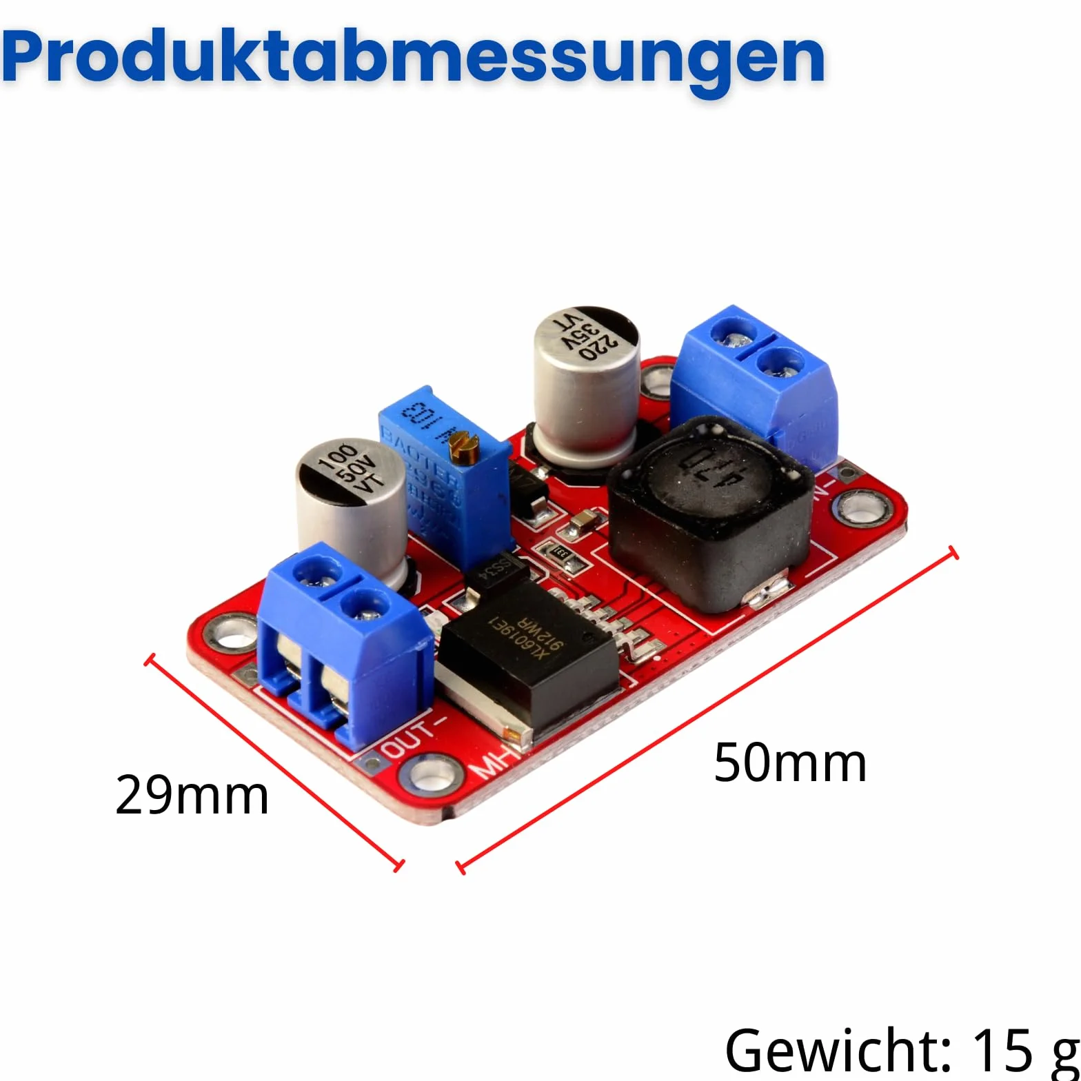 DC-DC Boost Converter DC 3V-35V a 5V-40V Voltaje de salida ajustable Boost Converter Módulos adaptadores de corriente (3 pack)