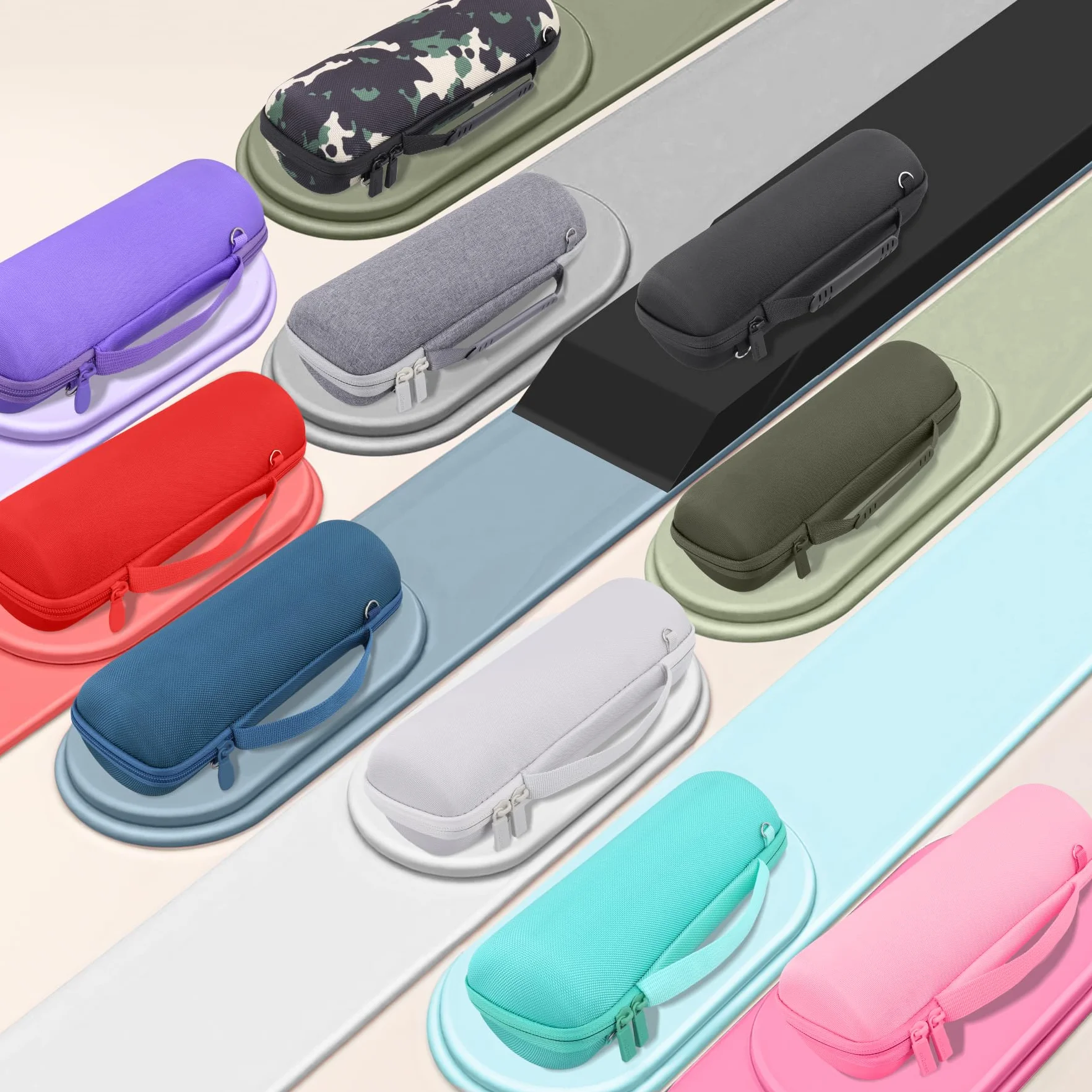 co2CREA Duro Viajar Fundas Caso Cubierta Estuche Compatible para JBL Flip 7 FLip6 Flip 5 Altavoz Bluetooth Portátil (Funda Solo,Case Only)