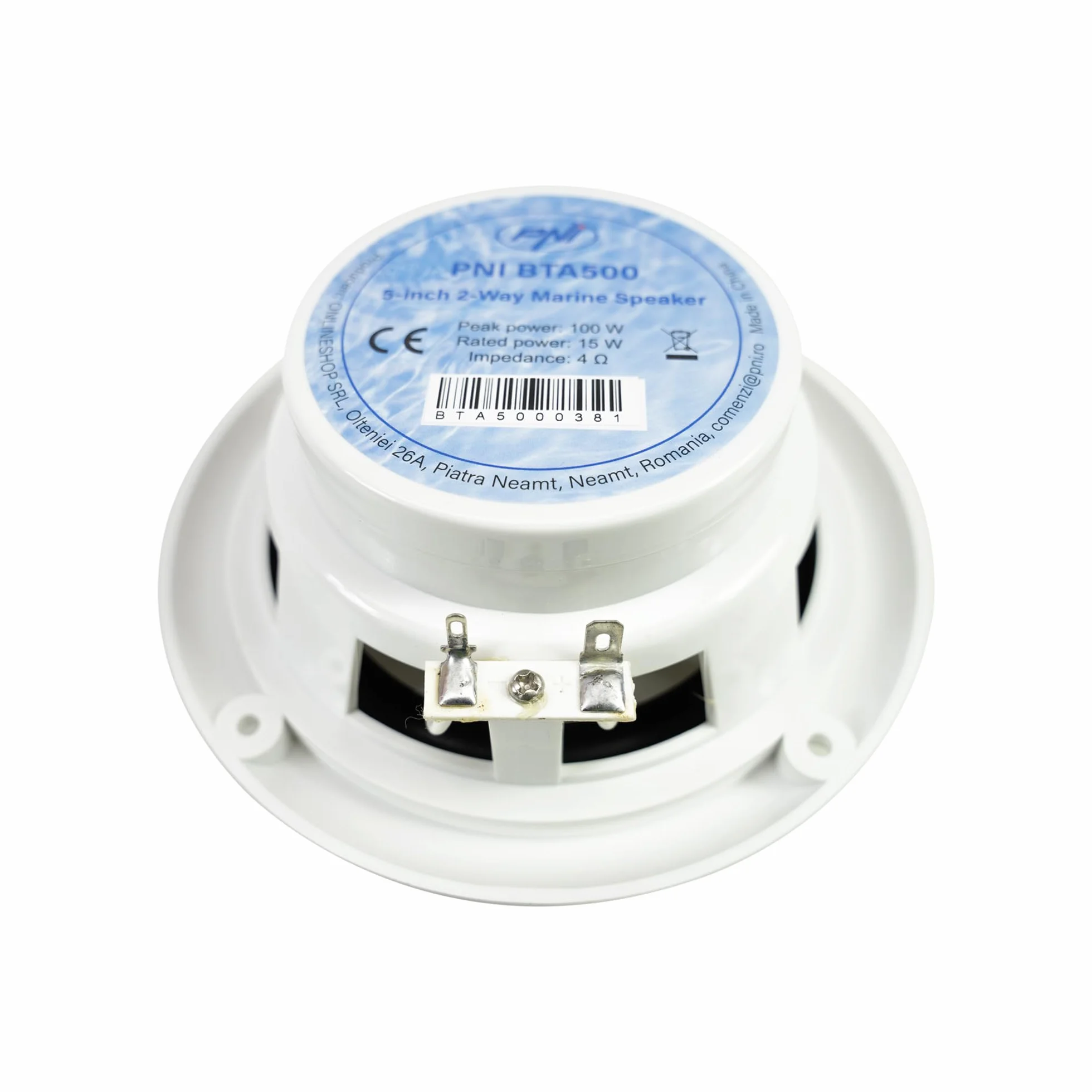 PNI Juego de 2 Altavoces coaxiales para Barcos BTA500, 100 W, 12,7 cm