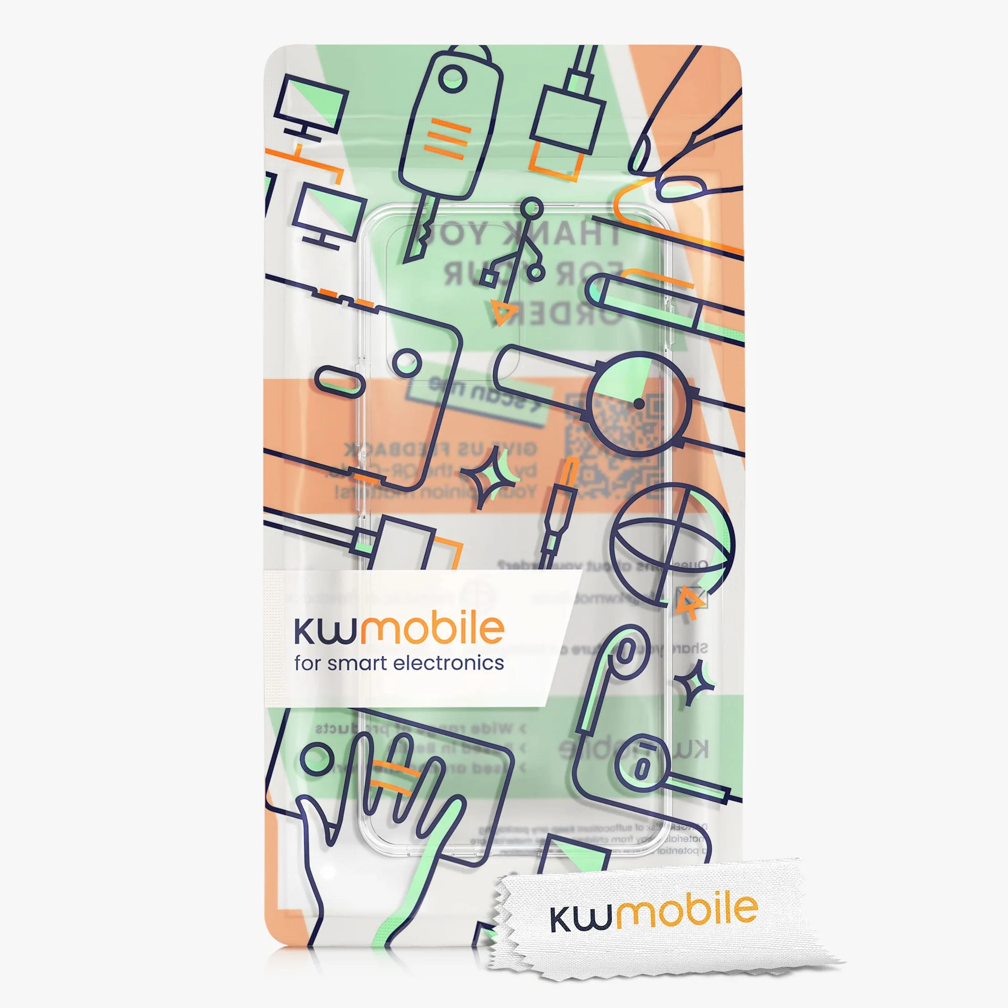 Carcasa kwmobile Compatible con Motorola ThinkPhone Funda de Silicona Transparente
