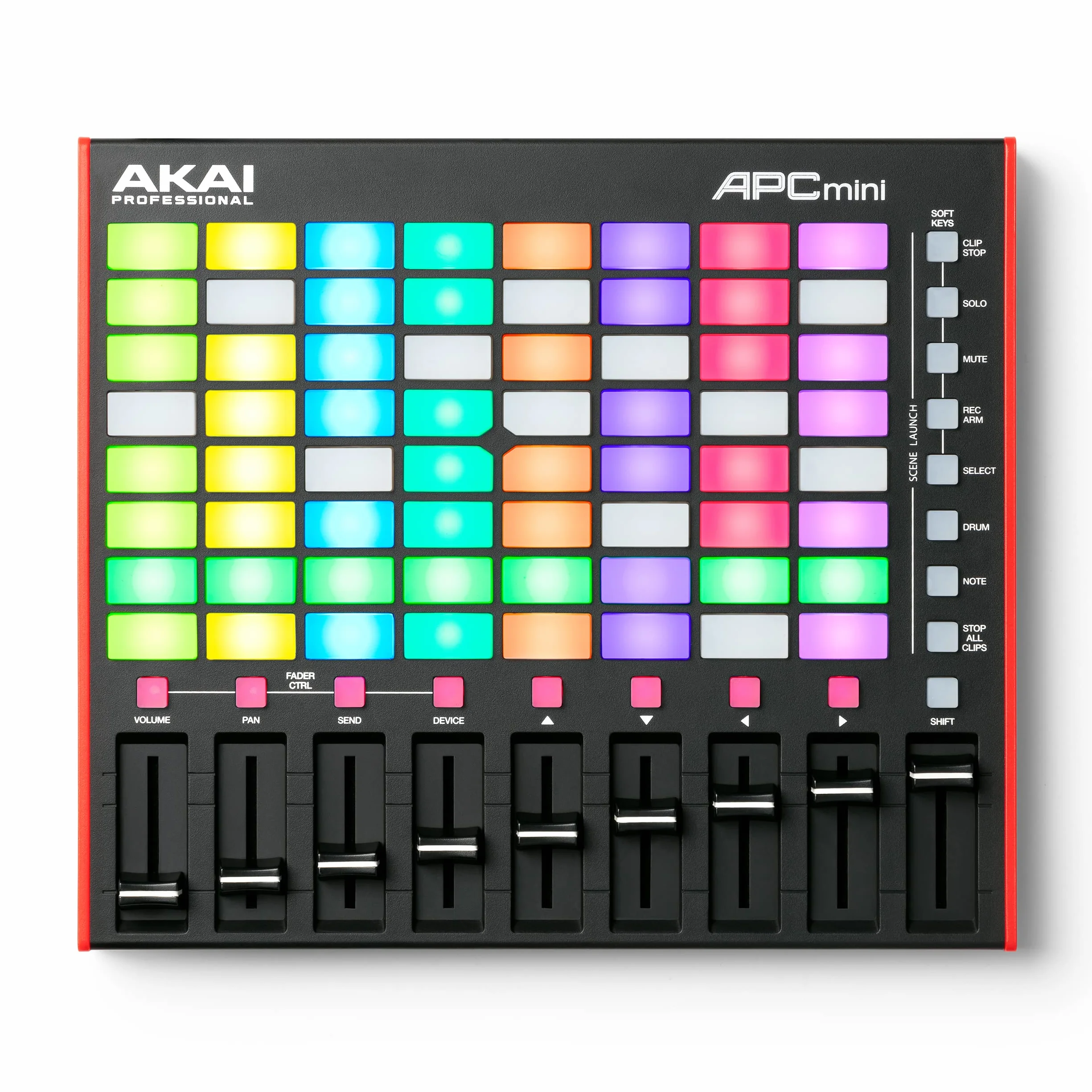 Akai Professional APC Mini MK2 - Controlador MIDI USB para Lanzar Clips con Ableton Live, 64 Pads, Modalidad Nota y Batería, Mesa de Mezclas MIDI