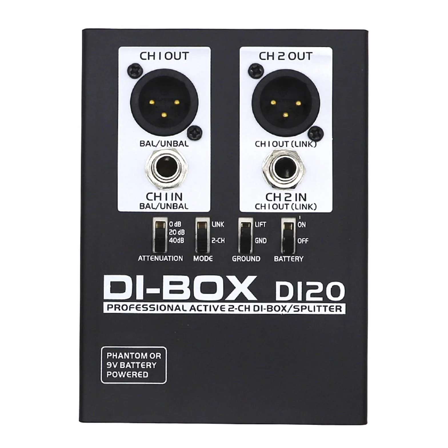 Caja activa de 2 canales de alto rendimiento con coincidencia de impedancia para músicos e ingenieros de sonido, sonido claro