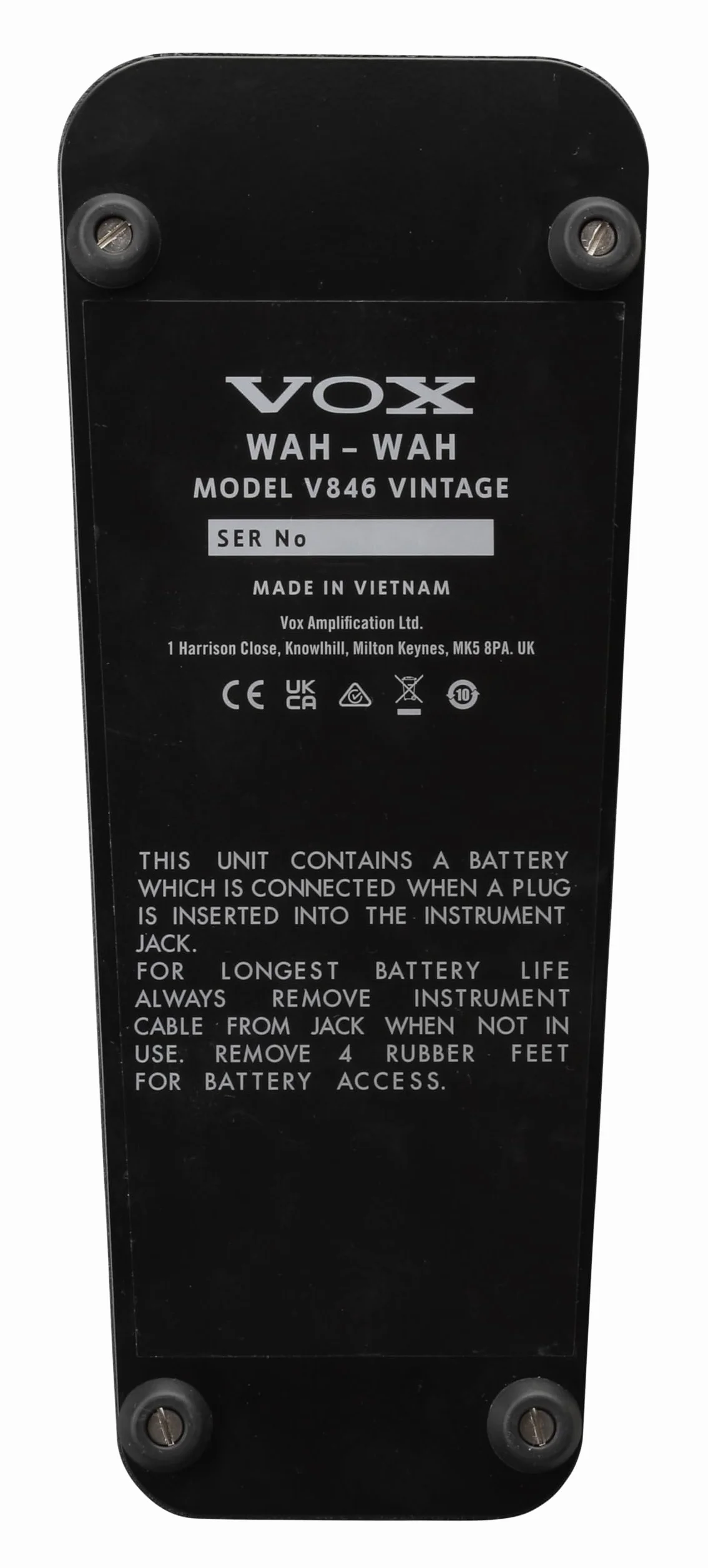 Vox V846 Vintage Wah-Wah Pedal