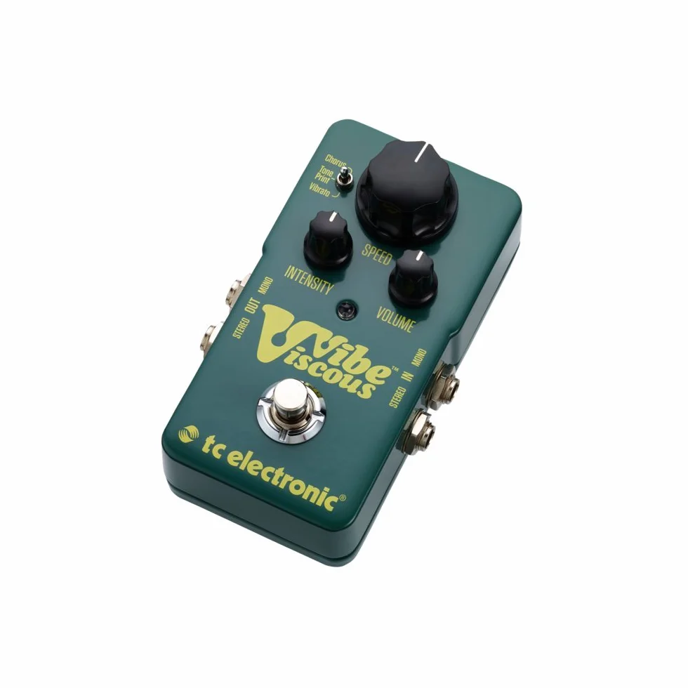 TC Electronic VISCOUS VIBE Awesome Vibe Pedal para recrear el legendario sonido "Shin-Ei Uni-Vibe" con tecnología TonePrint incorporada