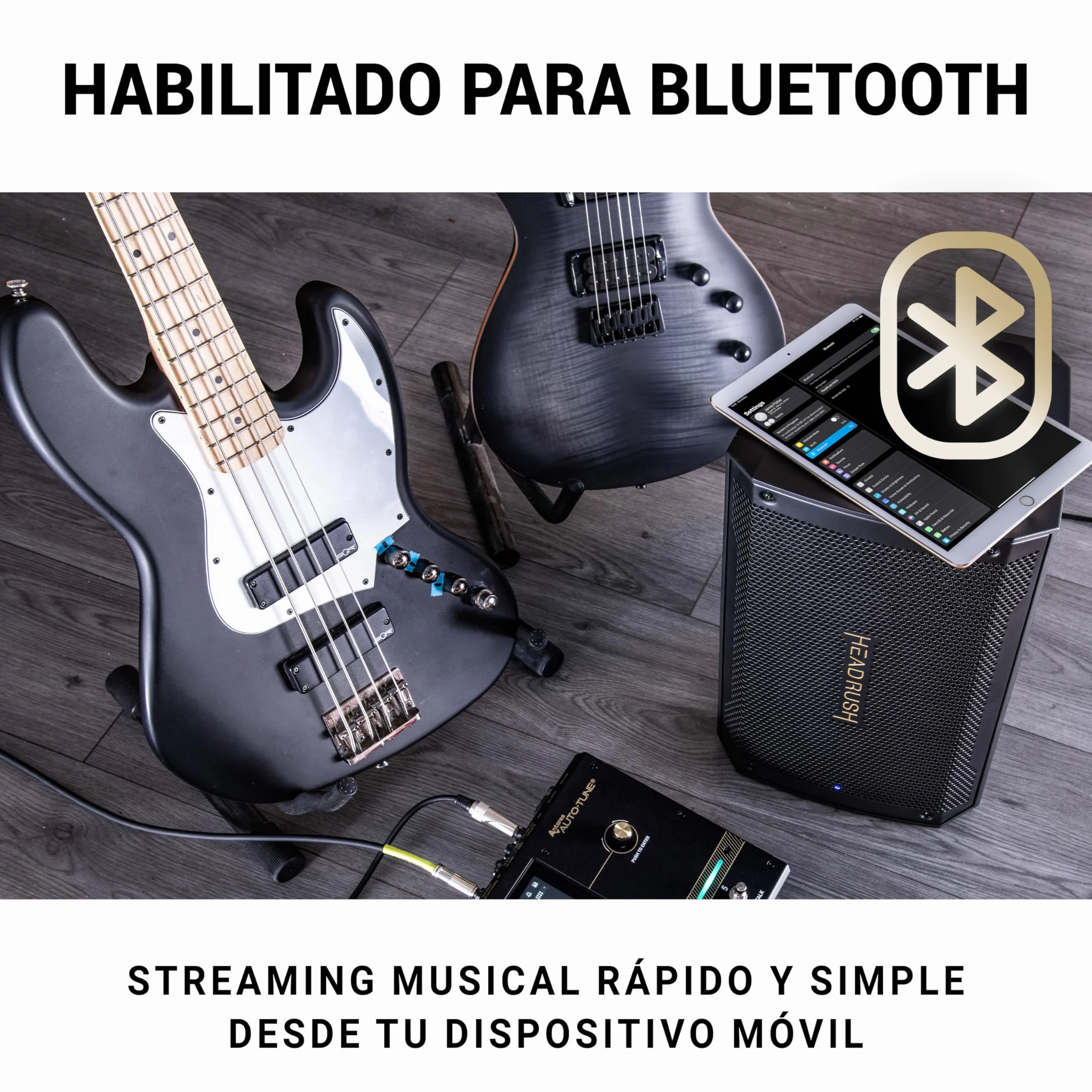 Headrush FRFR108 MKII - Ampli para Guitarra/bajo 2000W, Altavoz Bluetooth Rango Completo y Respuesta Plana y 8" para procesadores de Modelado y Multi-FX