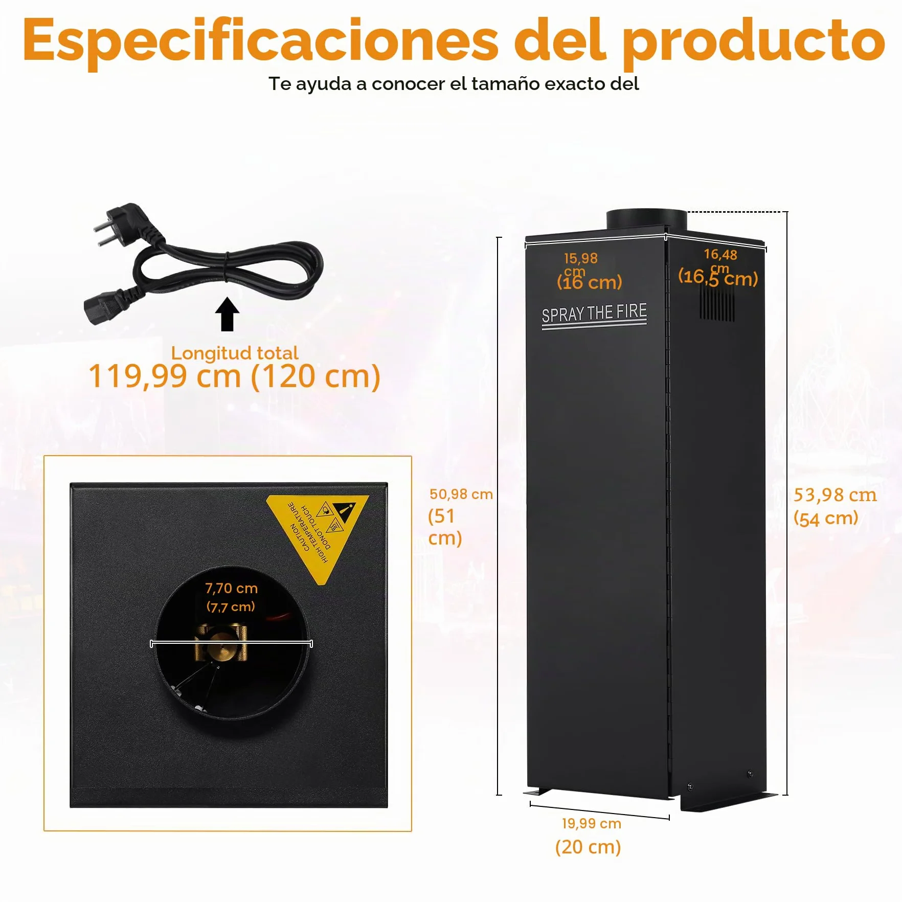 Ridgeyard Lote de 2 máquinas de efecto llama 200 W DMX512 Proyector de efecto llamas, Lanzallamas con controlador DMX, Máquina de Fuego de Efectos Especiales de Escenario, ceremonias de apertura