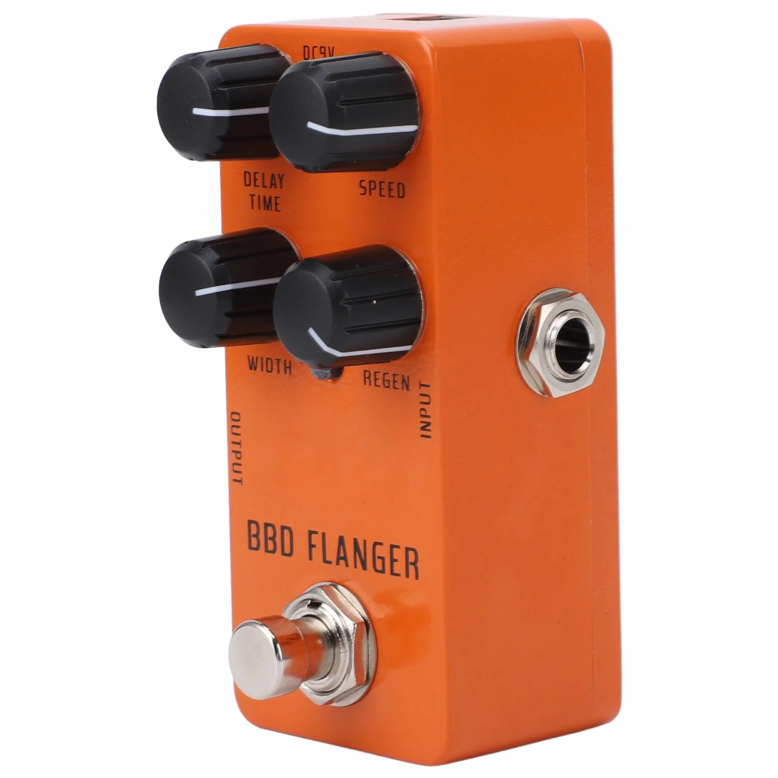Pedal Flanger Analógico Portátil con True Bypass para bajo de Guitarra Eléctrica, Pedal de Efectos de Guitarra para bajo Eléctrico, Capa de Alimentación DC9V Incluida