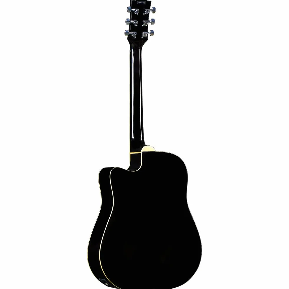 SPENCER BY EKO SA-10 CE Natural – Guitarra acústica electrificada Cutaway top abeto bandas y fondo Tilo mango Okoumè teclado Roupanà