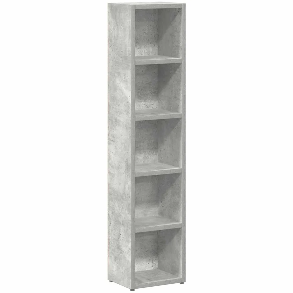 vidaXL 2X Estantería de CDs Armario Estante de Pie Almacenamiento Almacenaje Mueble Libros Práctico Decorativo Casa Hogar Gris Hormigón Contrachapada
