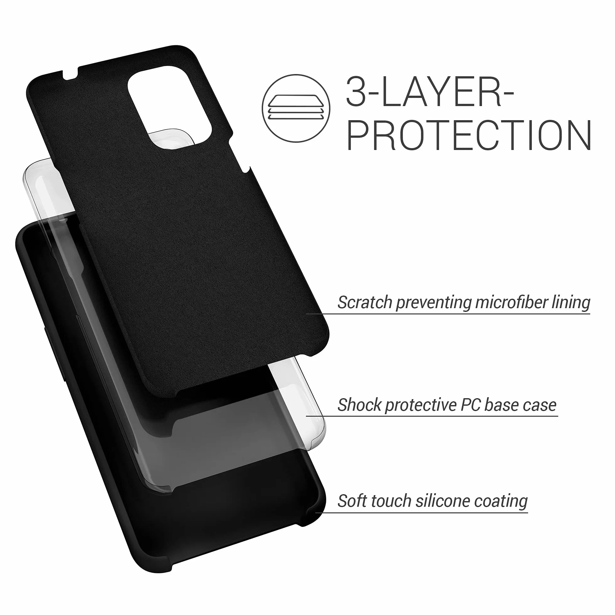 kwmobile Carcasa Compatible con OPPO Find X3 Lite Funda TPU Silicona Antigolpes Negro