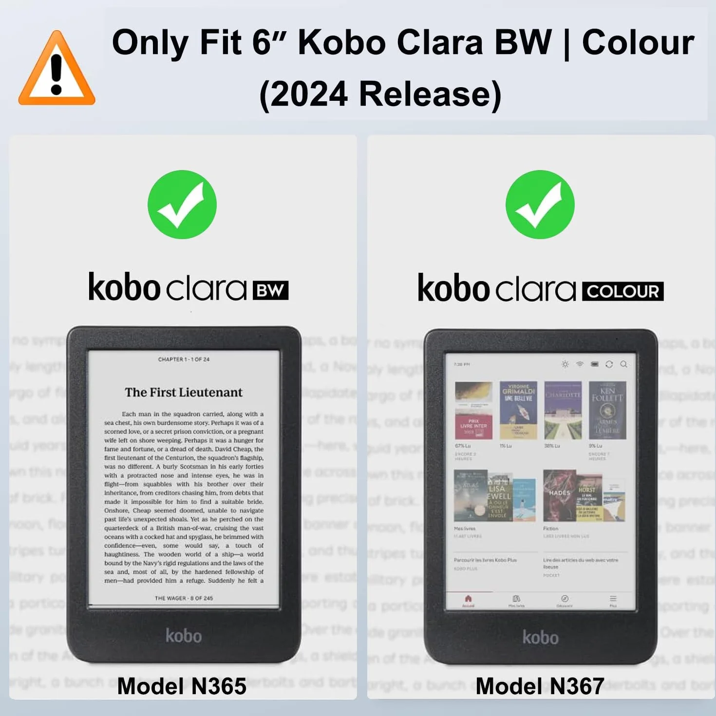 Funda para Kobo Clara Colour 6'' con Correa y Activación Automática, Verde Esmeralda