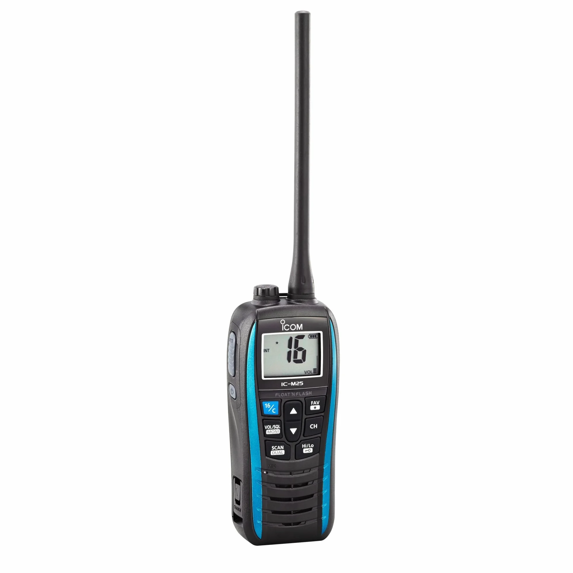 Icom M25 impermeable radio portátil VHF Marina, color azul