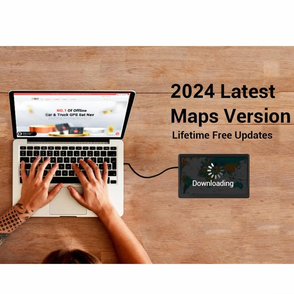 GPS para camiones 9 pulgadas mapa Europa 2024 8G+256M FM