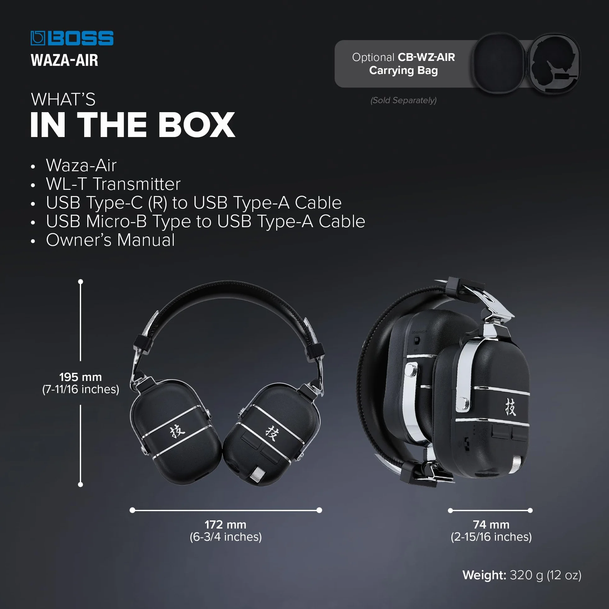 BOSS Sistema de amplificación de guitarra personal inalámbrico WAZA-AIR, Una experiencia sonora nueva y revolucionaria para guitarra