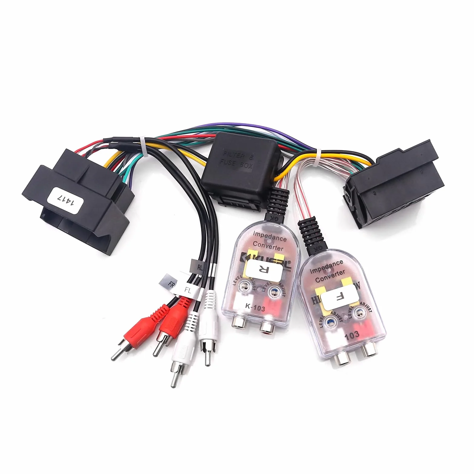 Filtro de ruido de audio RCA para Car Audio/Home Stereo System, portátil y ligero