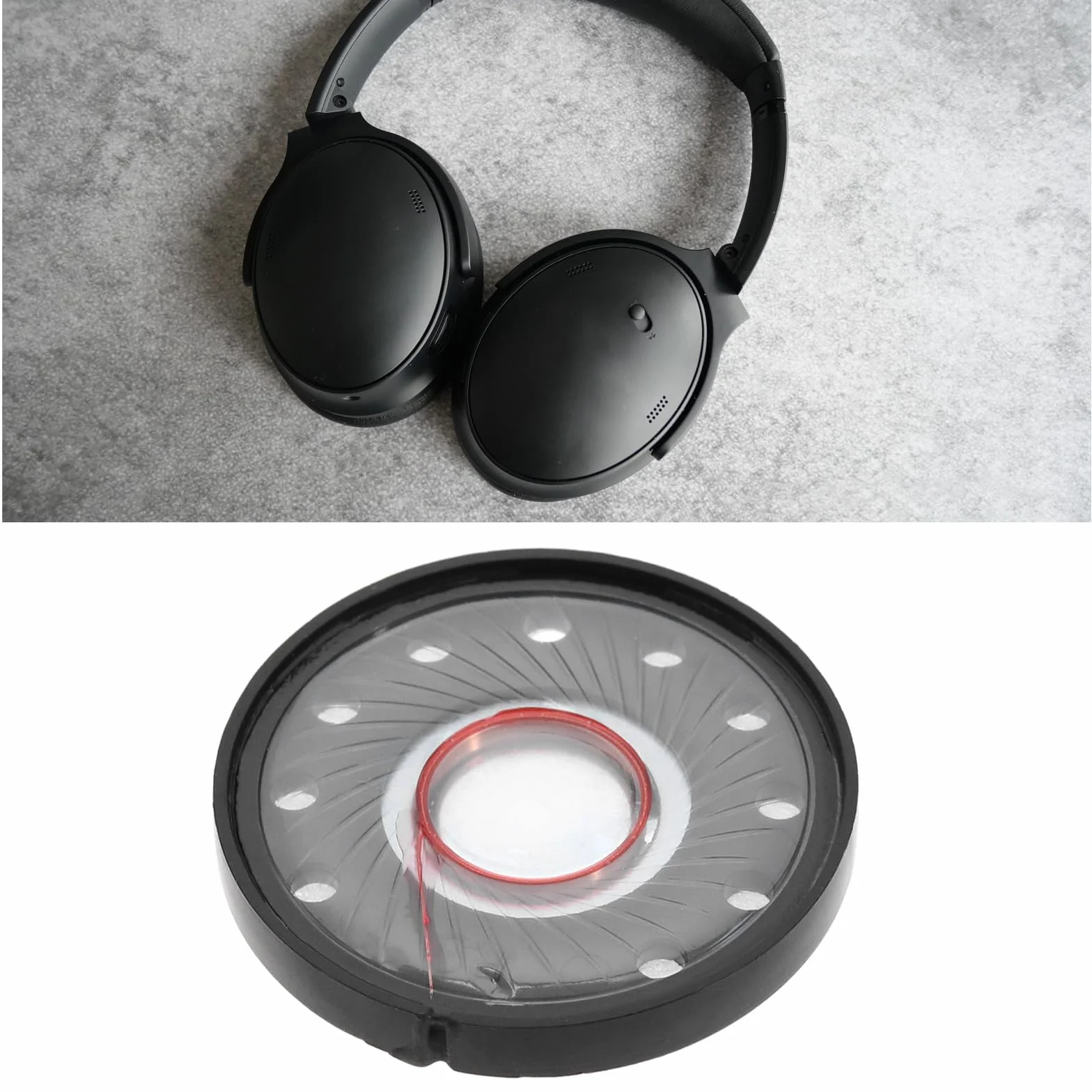 OTOTEC 40 mm altavoces de repuesto para auriculares compatibles con Bose QC45 QC35 QC25 QC2 QC15 QC3 AE2 OE2 32 ohmios 20 mW