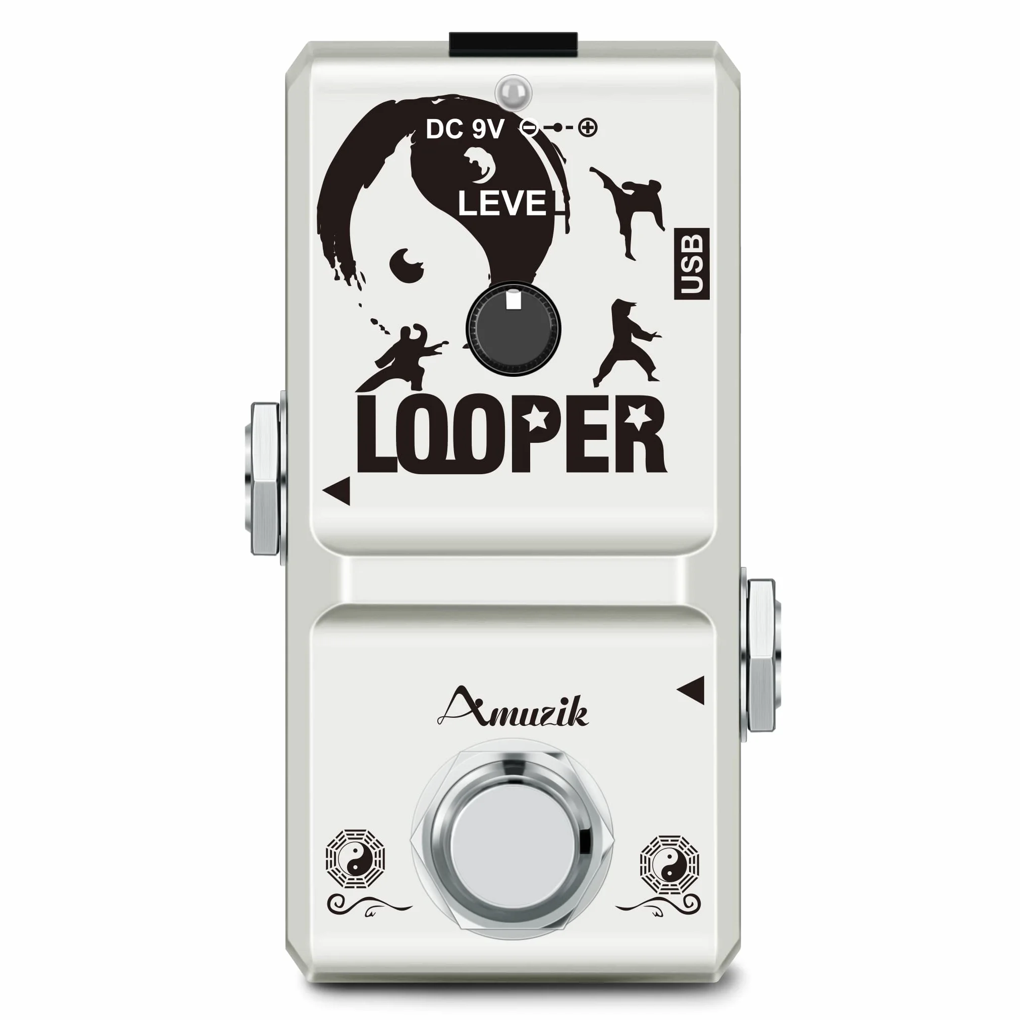 Amuzik Looper Electric Guitar Effect Loop Pedal 10 Minutes of Looping Unlimited Overdubs Puerto USB True Bypass