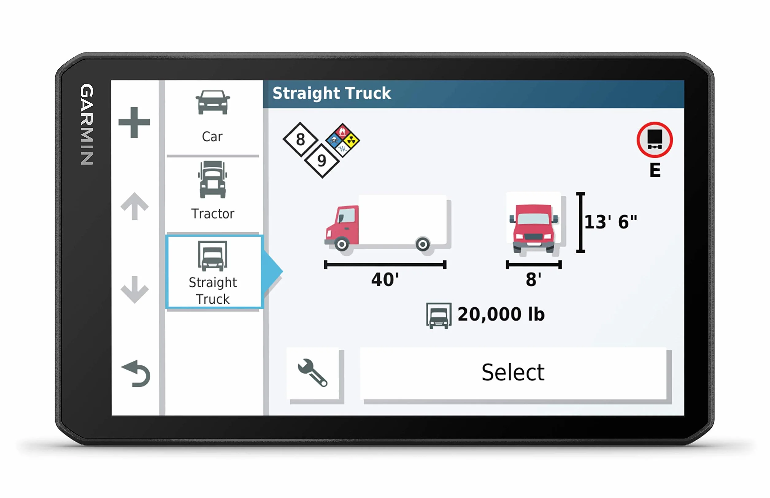 Garmin dēzl LGV700 MT-S Navegador satélite camión 7 pulgadas pantalla negra renovado