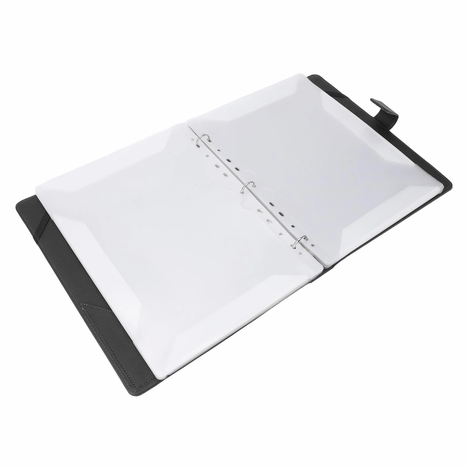 Carpeta de Partituras Portátil Durable, A4, Con Números de Página, PVC de Cuero PU, Negro, para Banda, Orquesta y Coro, Profesionales Musicales y Estudiantes.