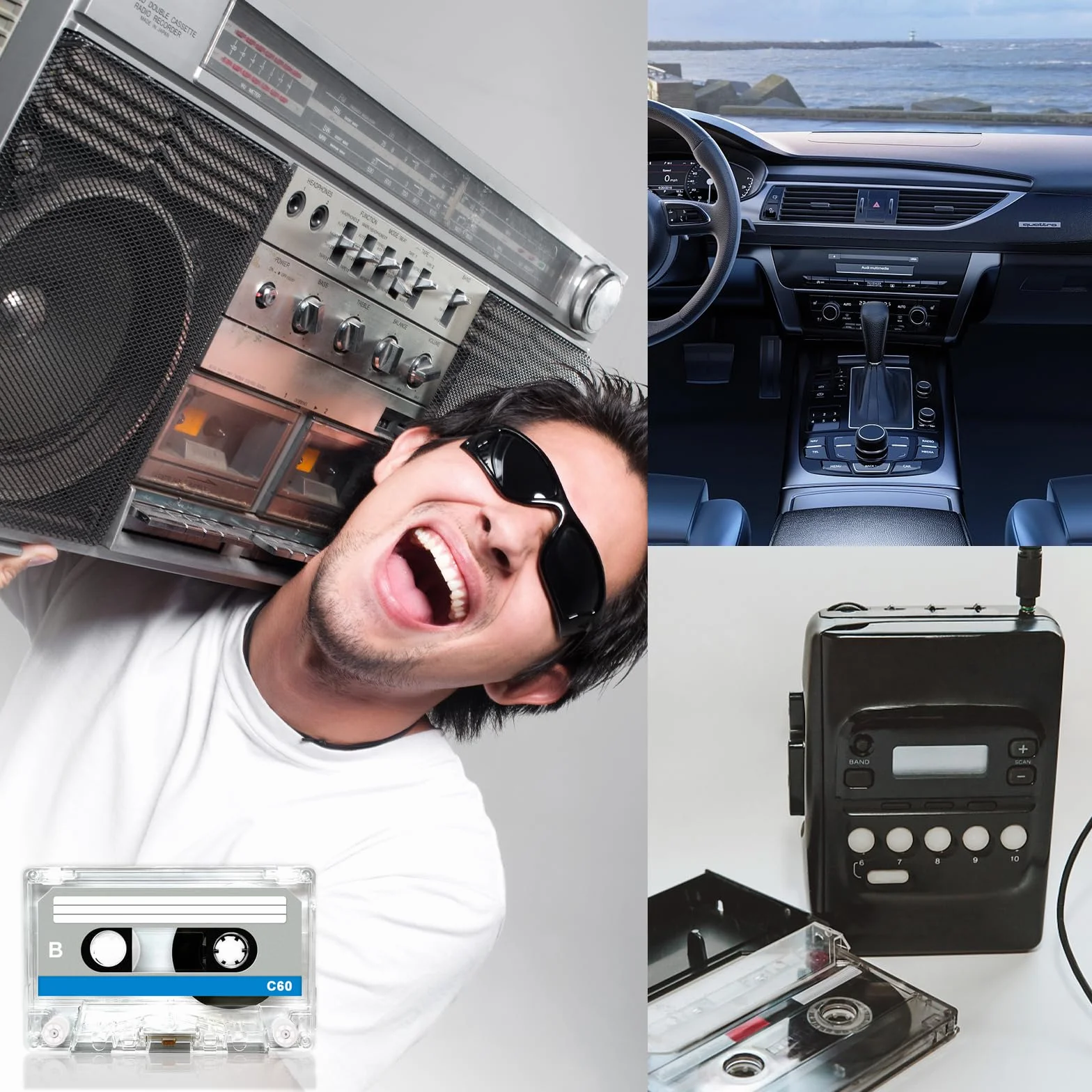 Cassettes de Audio Vacíos 60 min, 10 Unidades para Grabación y Conferencias