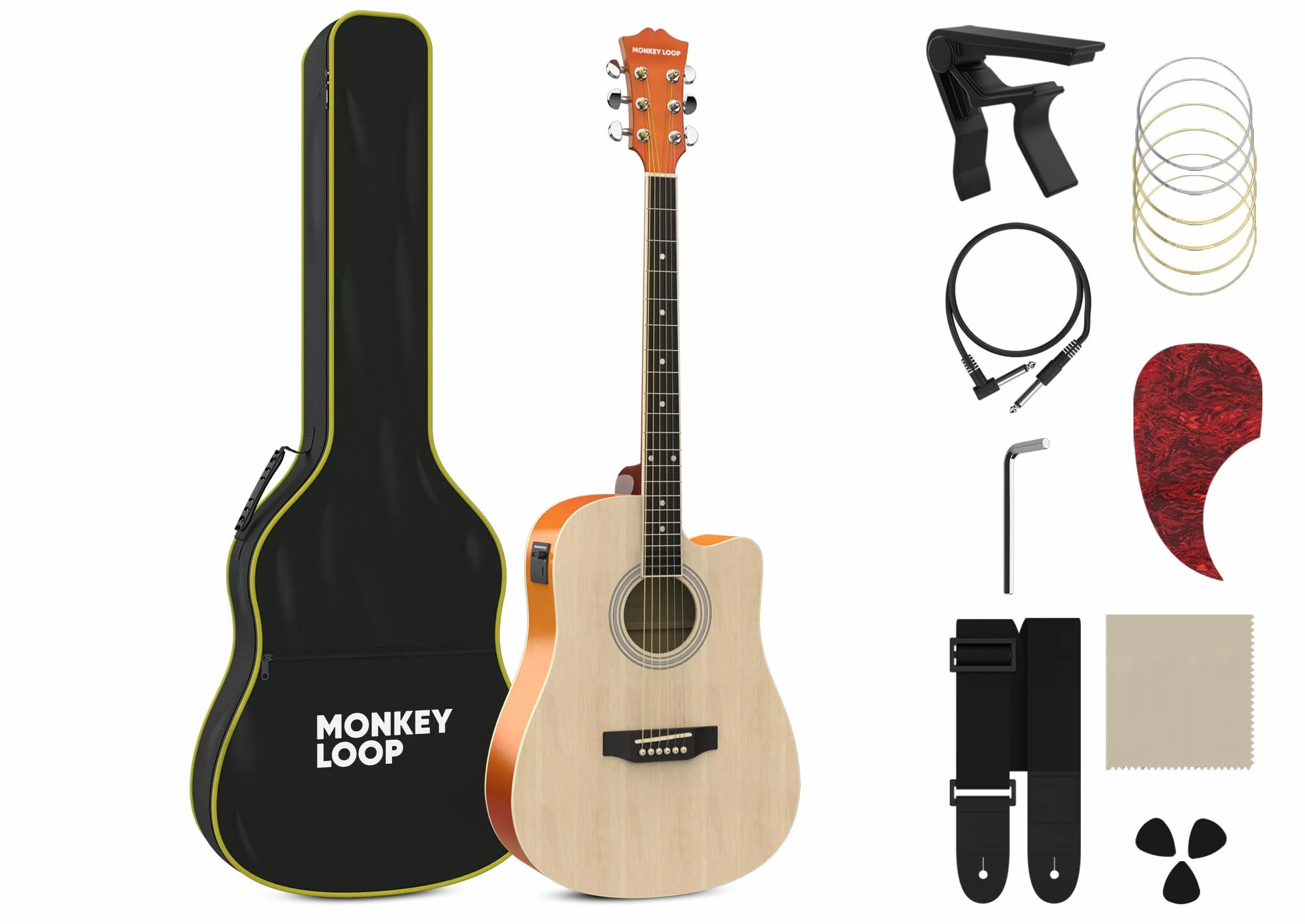 Monkey Loop Valley D-10CE Natural Pack Guitarra Electroacústica